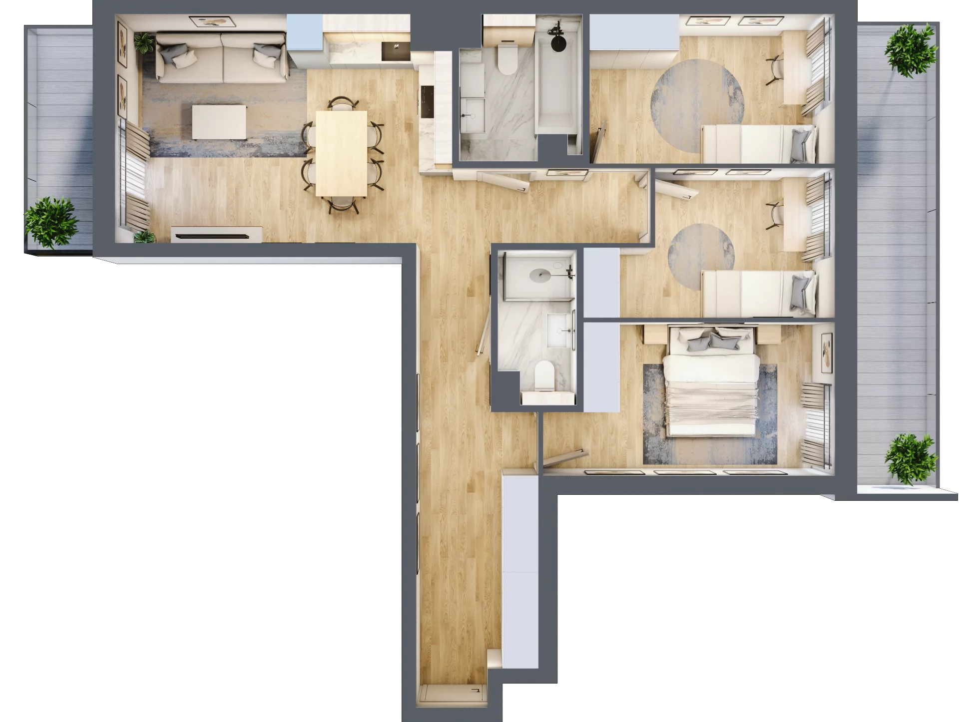 4 pokoje, mieszkanie 75,35 m², piętro 1, oferta nr M13, Aleja Krakowska 201, Warszawa, Włochy, Raków, al. Krakowska 201