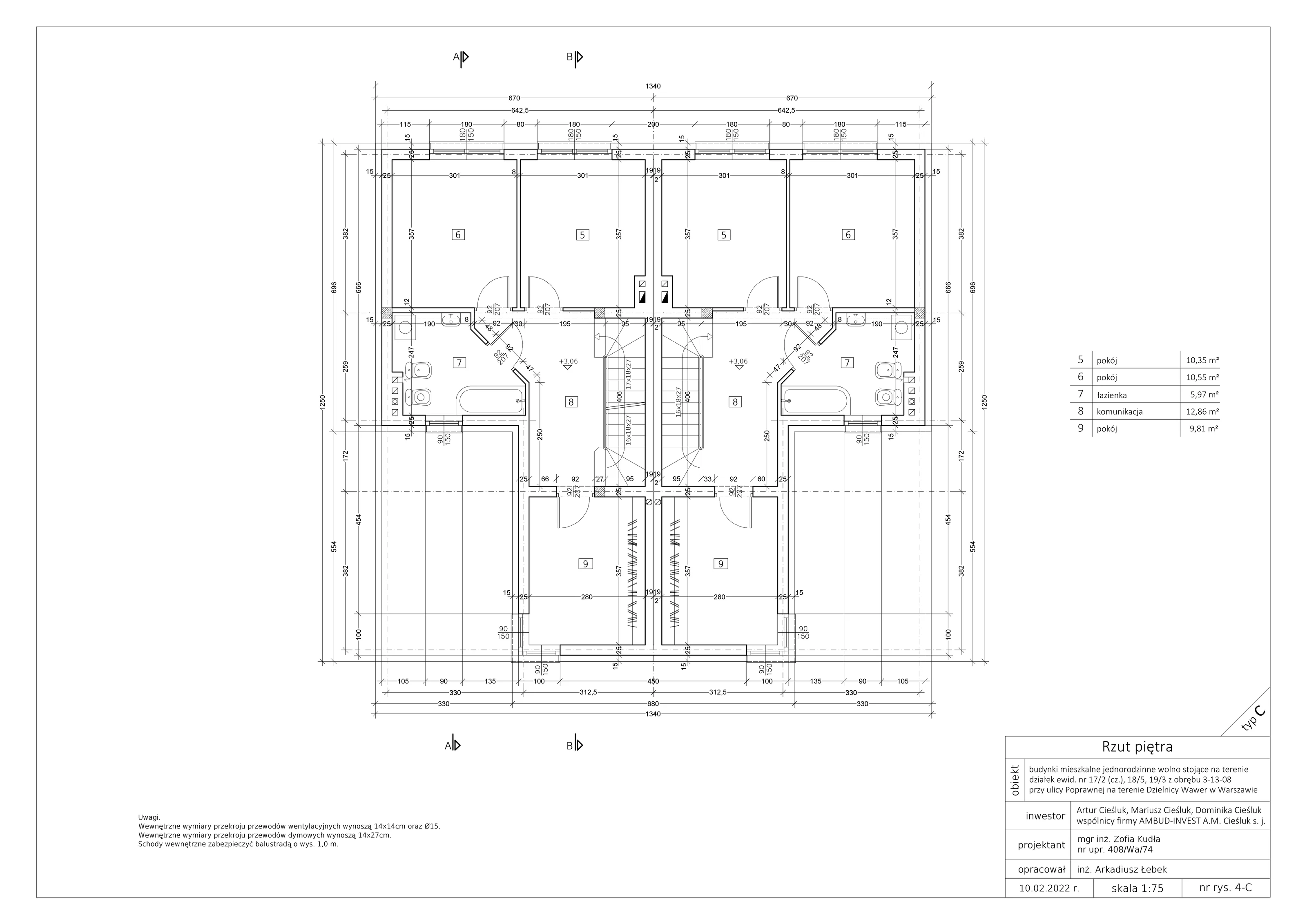 Dom 141,73 m², oferta nr N9A.2, Osiedle Gułowska, Warszawa, Wawer, Las, ul. Gułowska (przy ul. Poprawnej)