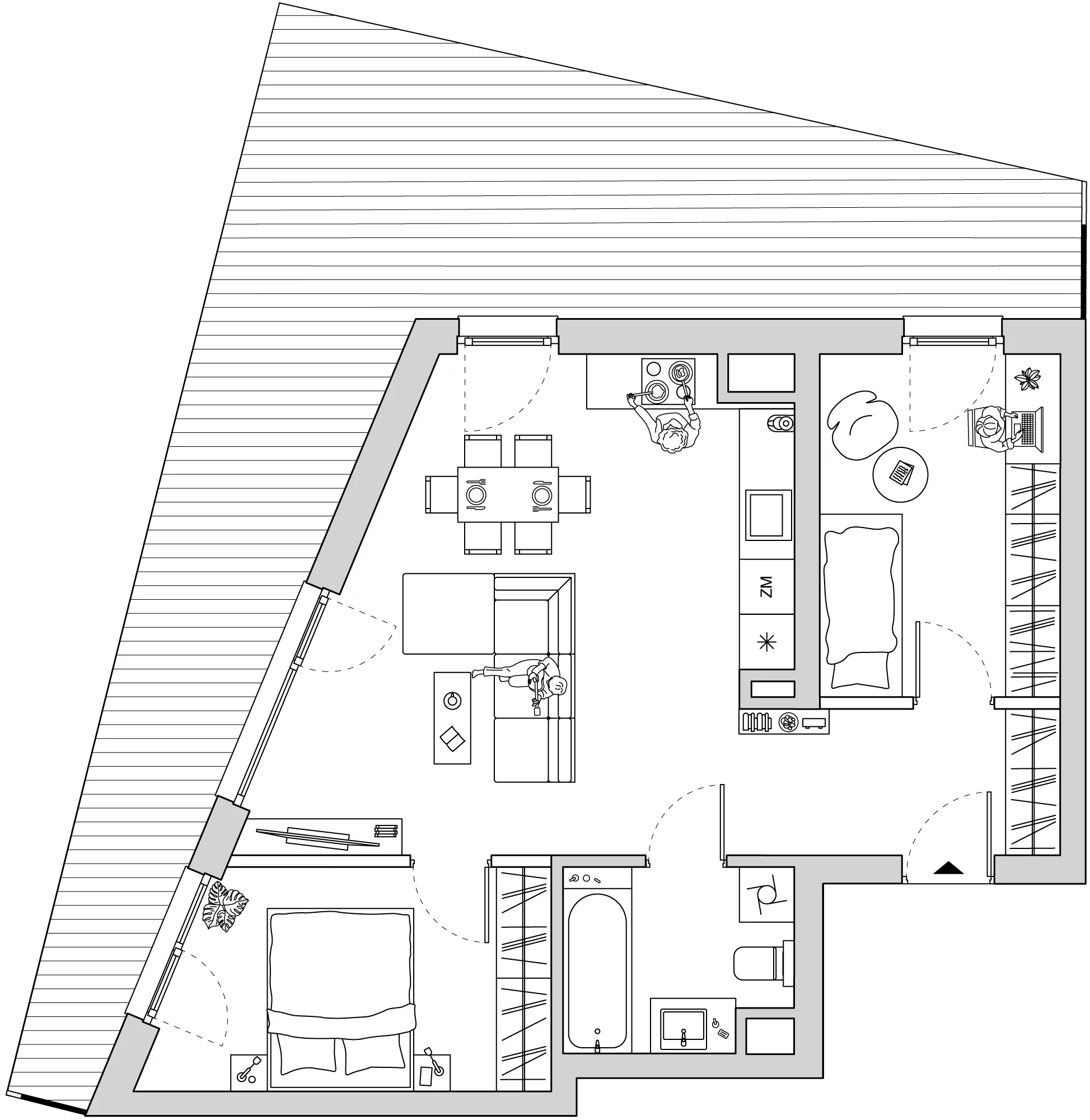 3 pokoje, mieszkanie 56,09 m², piętro 8, oferta nr A/CO-M43, Cosmo, Chorzów, Centrum, Klimzowiec, ul. Astrów 10