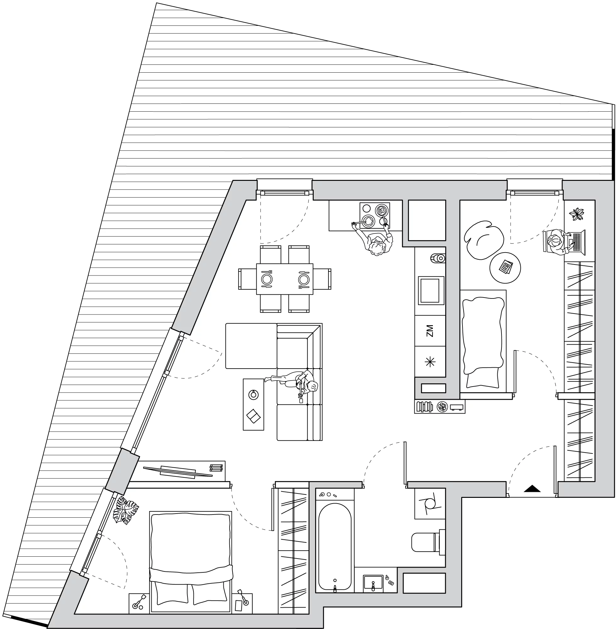 3 pokoje, mieszkanie 55,61 m², piętro 12, oferta nr A/CO-M69, Cosmo, Chorzów, Centrum, Klimzowiec, ul. Astrów 10