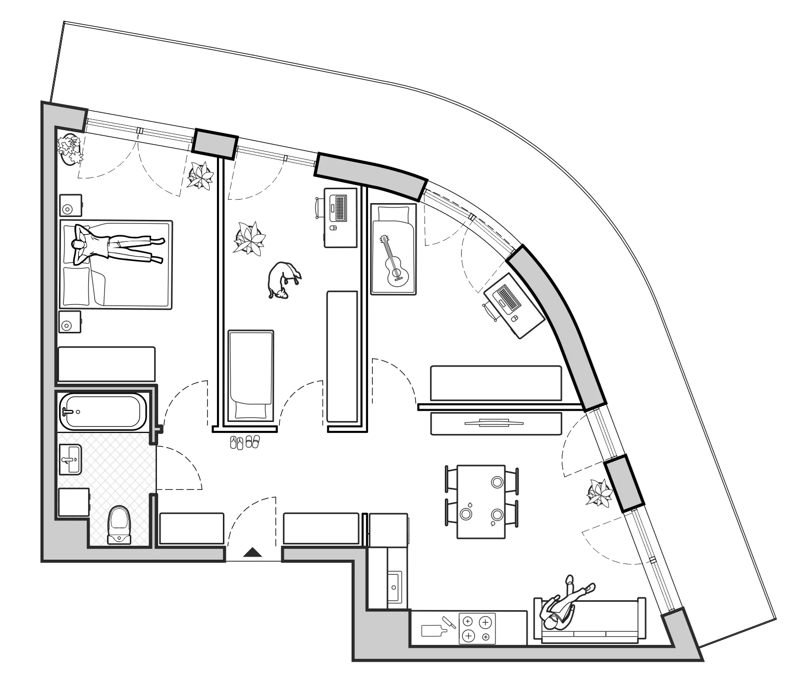 4 pokoje, mieszkanie 66,59 m², parter, oferta nr A/BP-M11, Baja Piaśniki, Świętochłowice, ul. Sudecka 10