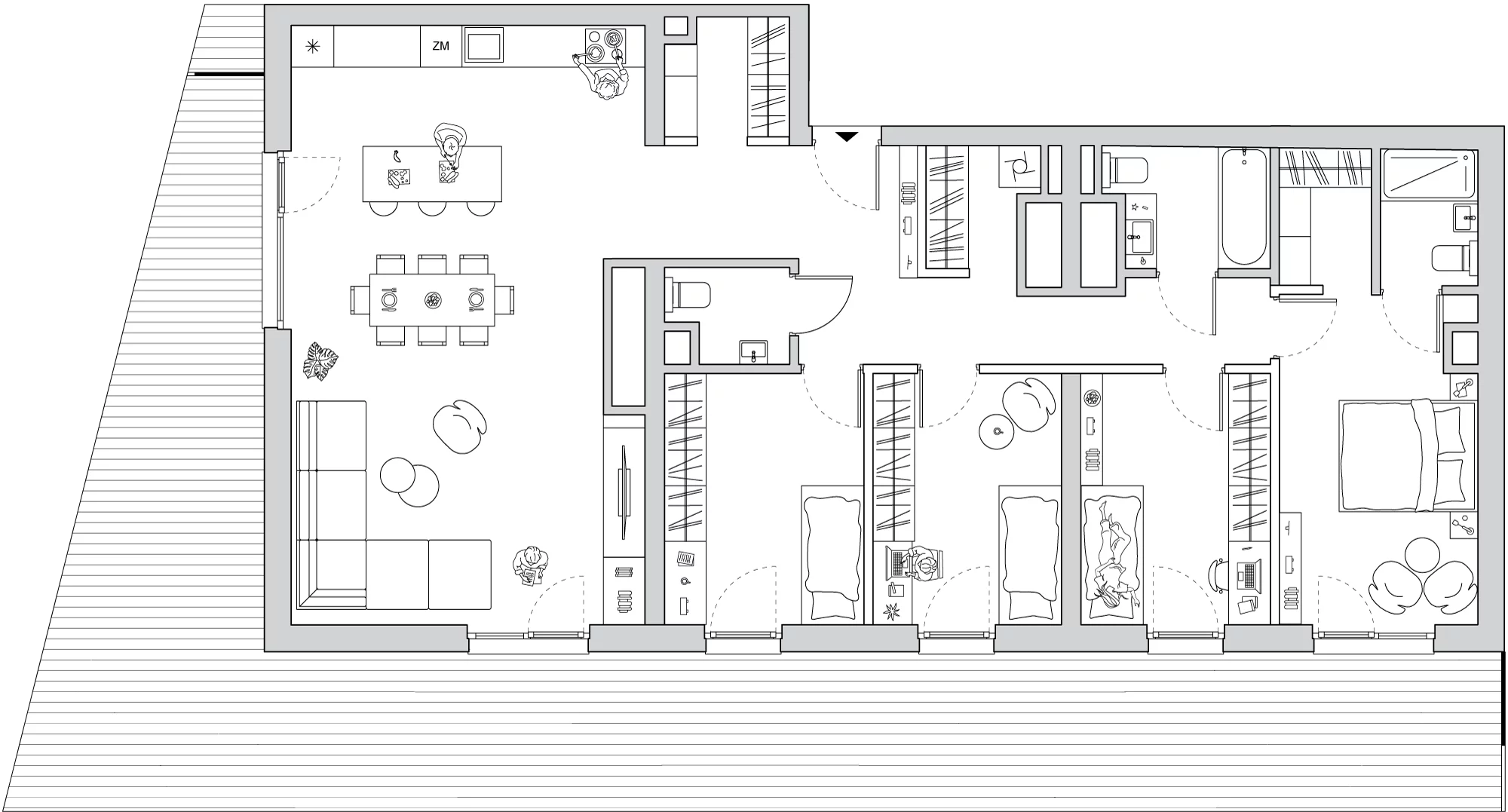 5 pokoi, mieszkanie 117,96 m², piętro 17, oferta nr A/CO-M96, Cosmo, Chorzów, Centrum, Klimzowiec, ul. Astrów 10