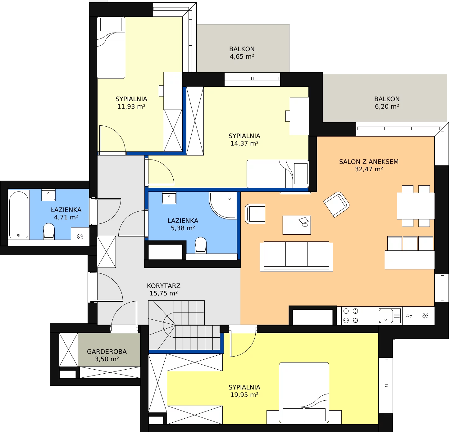Zalety mieszkania 123.93 m², B82