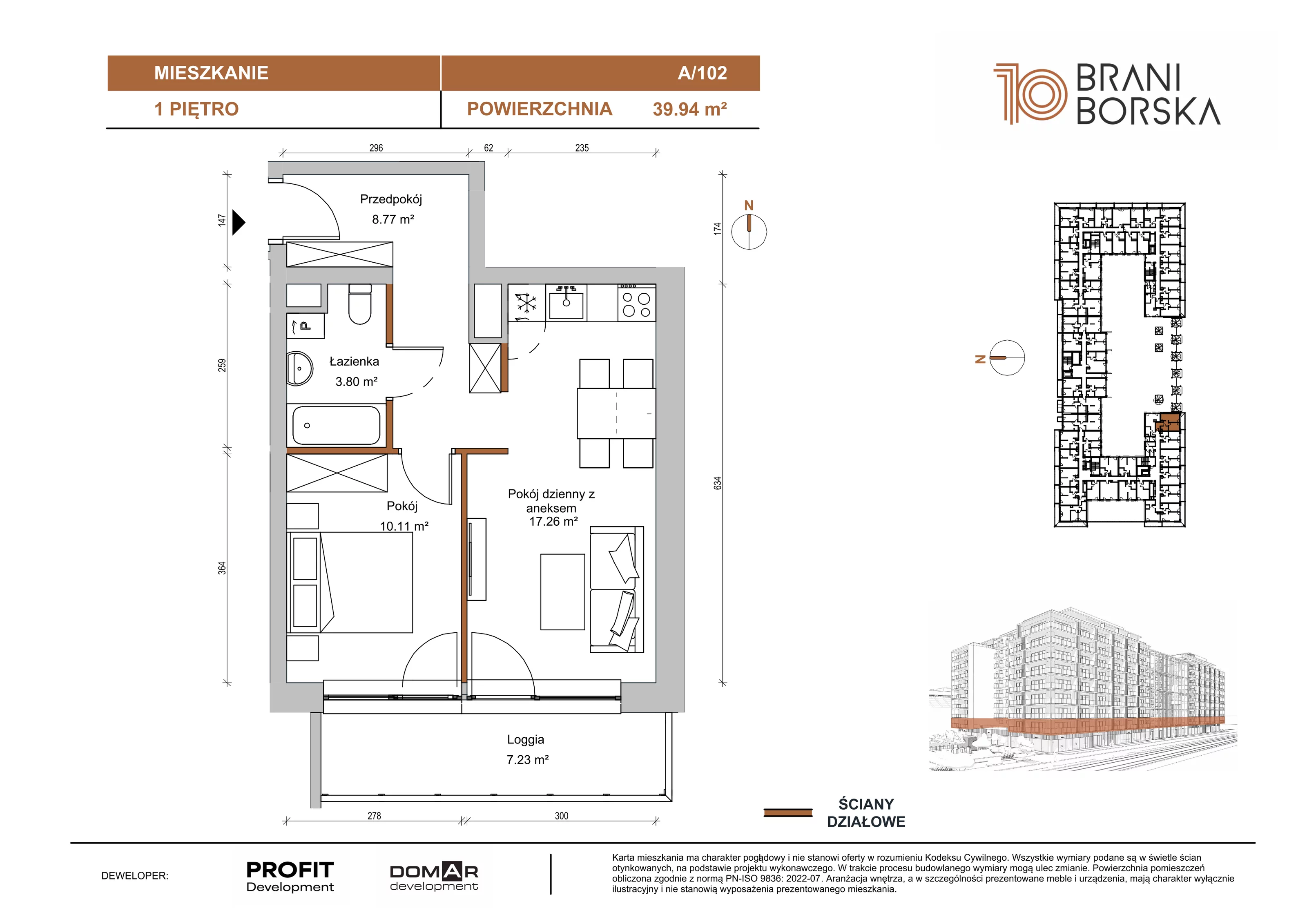 2 pokoje, apartament 39,95 m², piętro 1, oferta nr BN10/A/102, Braniborska 10 , Wrocław, Stare Miasto, Śródmieście, ul. Braniborska 10E