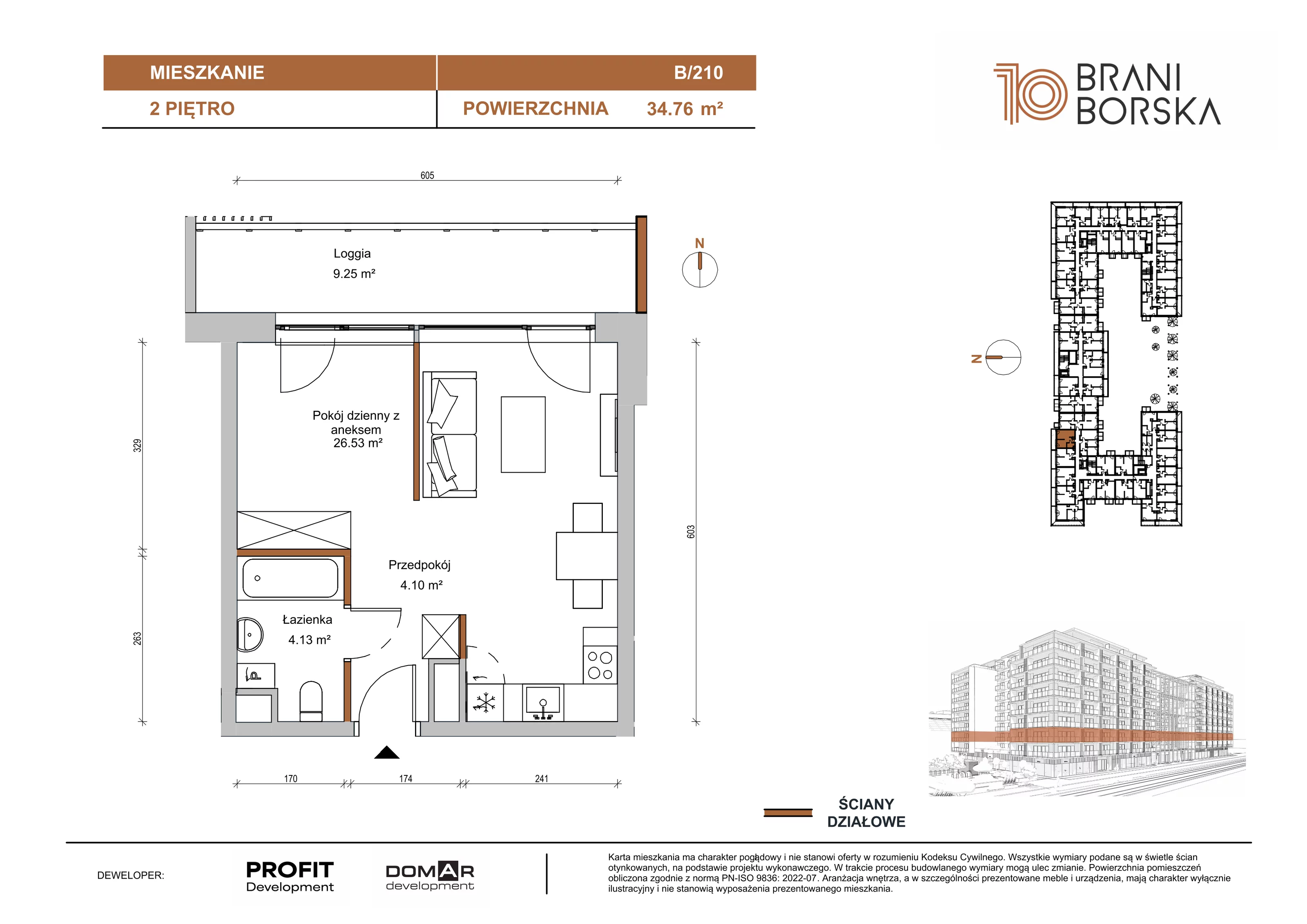 1 pokój, apartament 34,76 m², piętro 2, oferta nr BN10/B/210, Braniborska 10 , Wrocław, Stare Miasto, Śródmieście, ul. Braniborska 10E