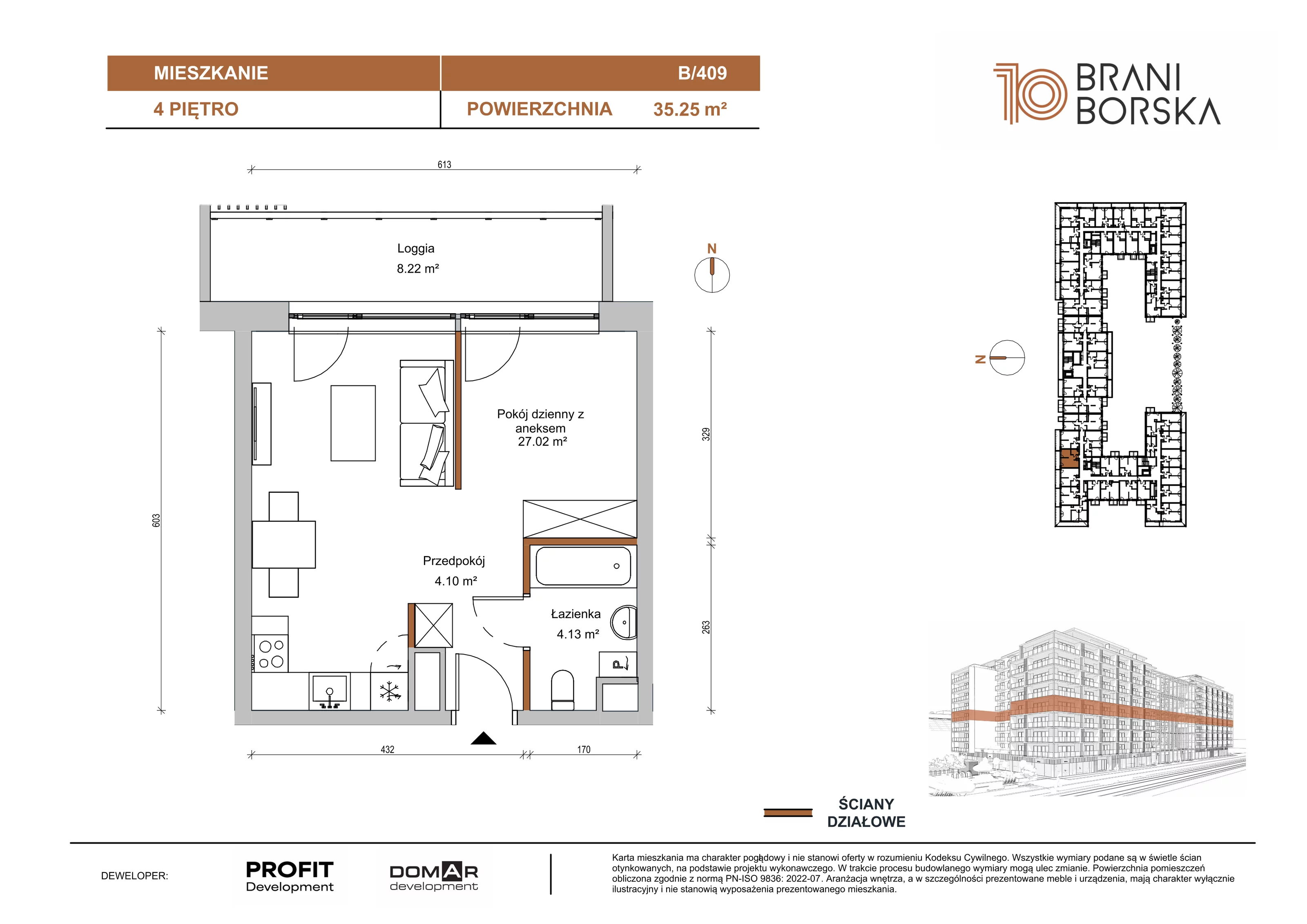 1 pokój, apartament 35,25 m², piętro 4, oferta nr BN10/B/409, Braniborska 10 , Wrocław, Stare Miasto, Śródmieście, ul. Braniborska 10E