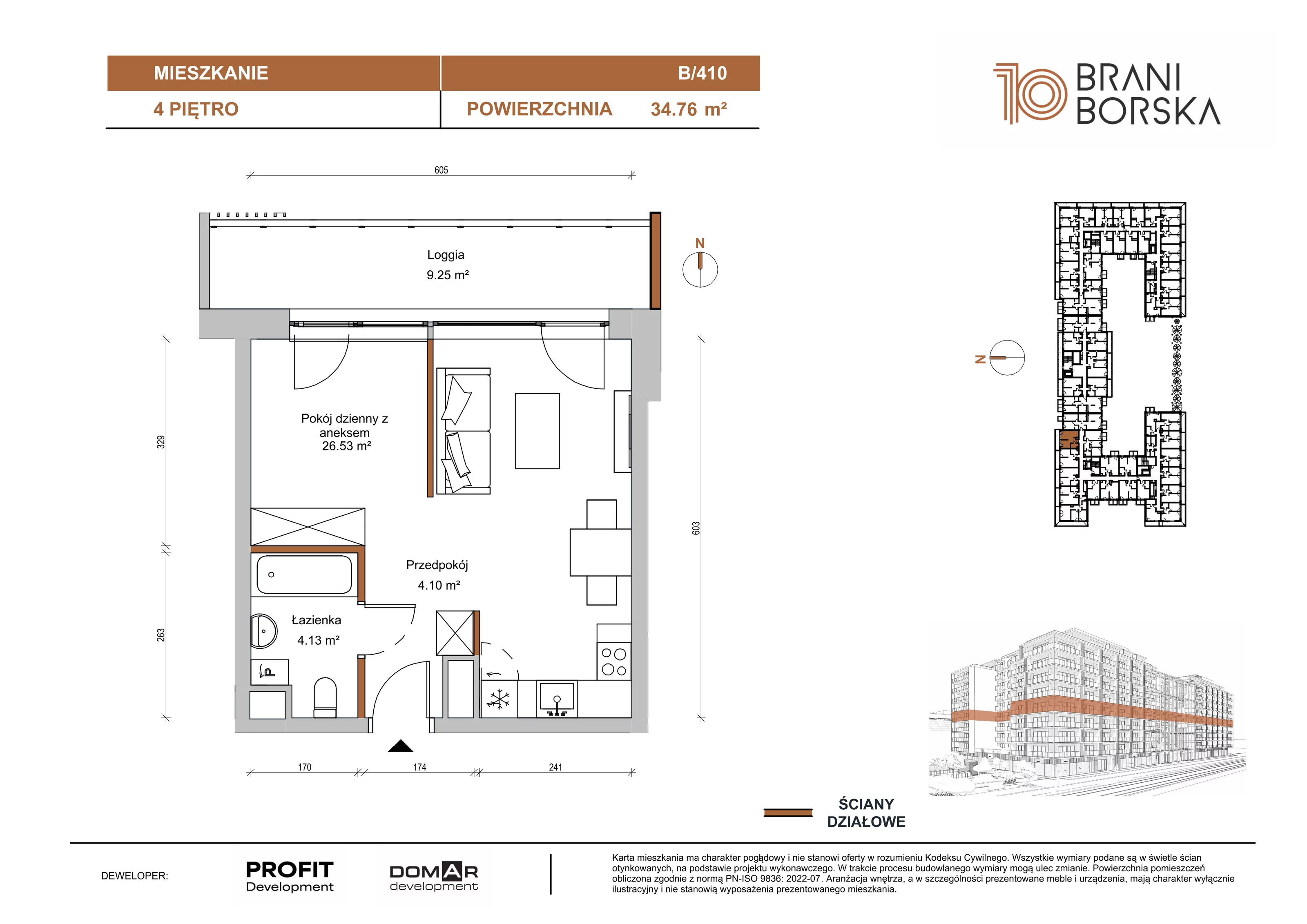 1 pokój, apartament 34,76 m², piętro 4, oferta nr BN10/B/410, Braniborska 10 , Wrocław, Stare Miasto, Śródmieście, ul. Braniborska 10E