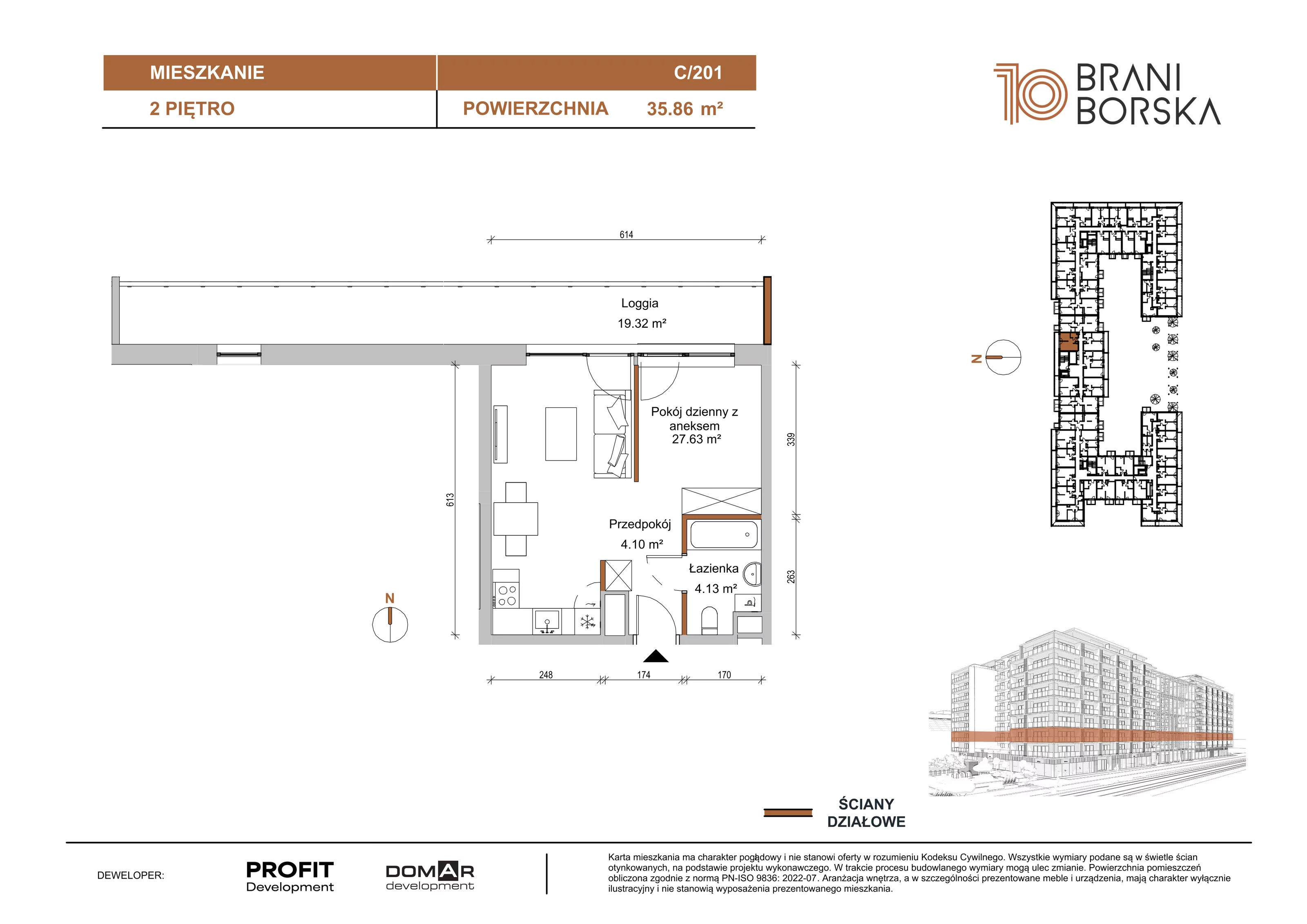 1 pokój, apartament 35,86 m², piętro 2, oferta nr BN10/C/201, Braniborska 10 , Wrocław, Stare Miasto, Śródmieście, ul. Braniborska 10E