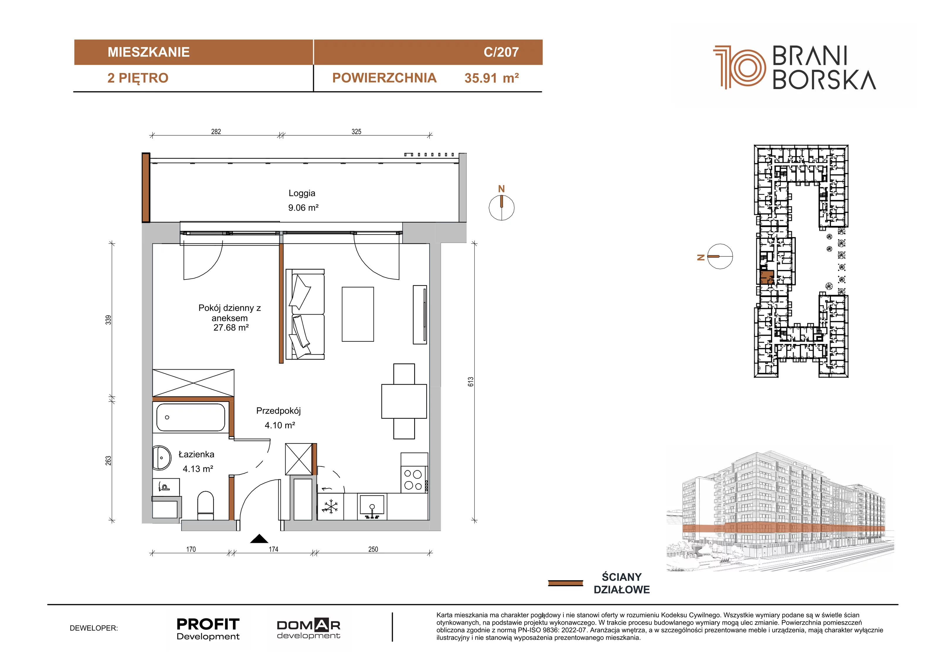 1 pokój, apartament 35,91 m², piętro 2, oferta nr BN10/C/207, Braniborska 10 , Wrocław, Stare Miasto, Śródmieście, ul. Braniborska 10E