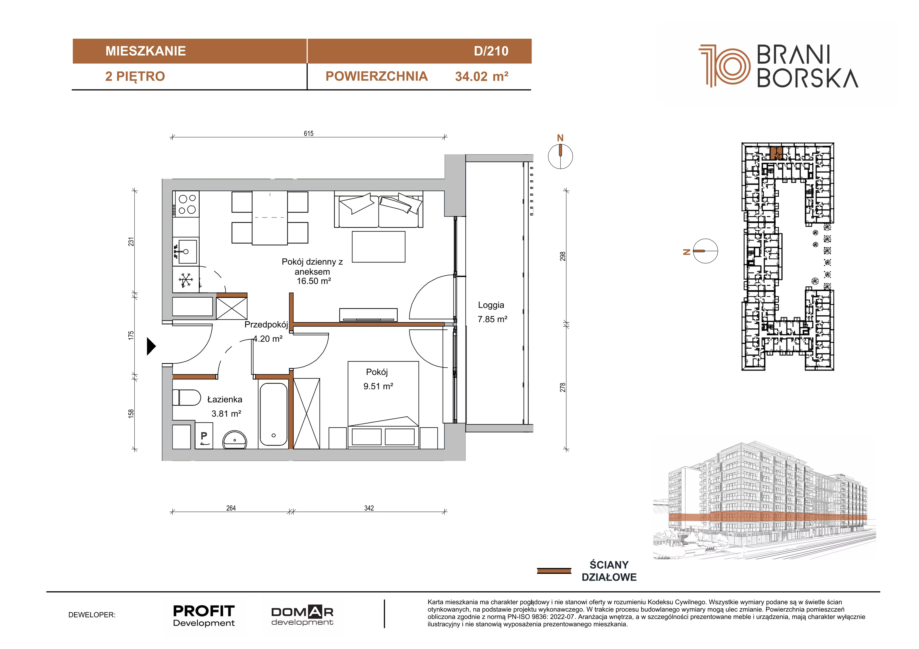 2 pokoje, apartament 34,02 m², piętro 2, oferta nr BN10/D/210, Braniborska 10 , Wrocław, Stare Miasto, Śródmieście, ul. Braniborska 10E