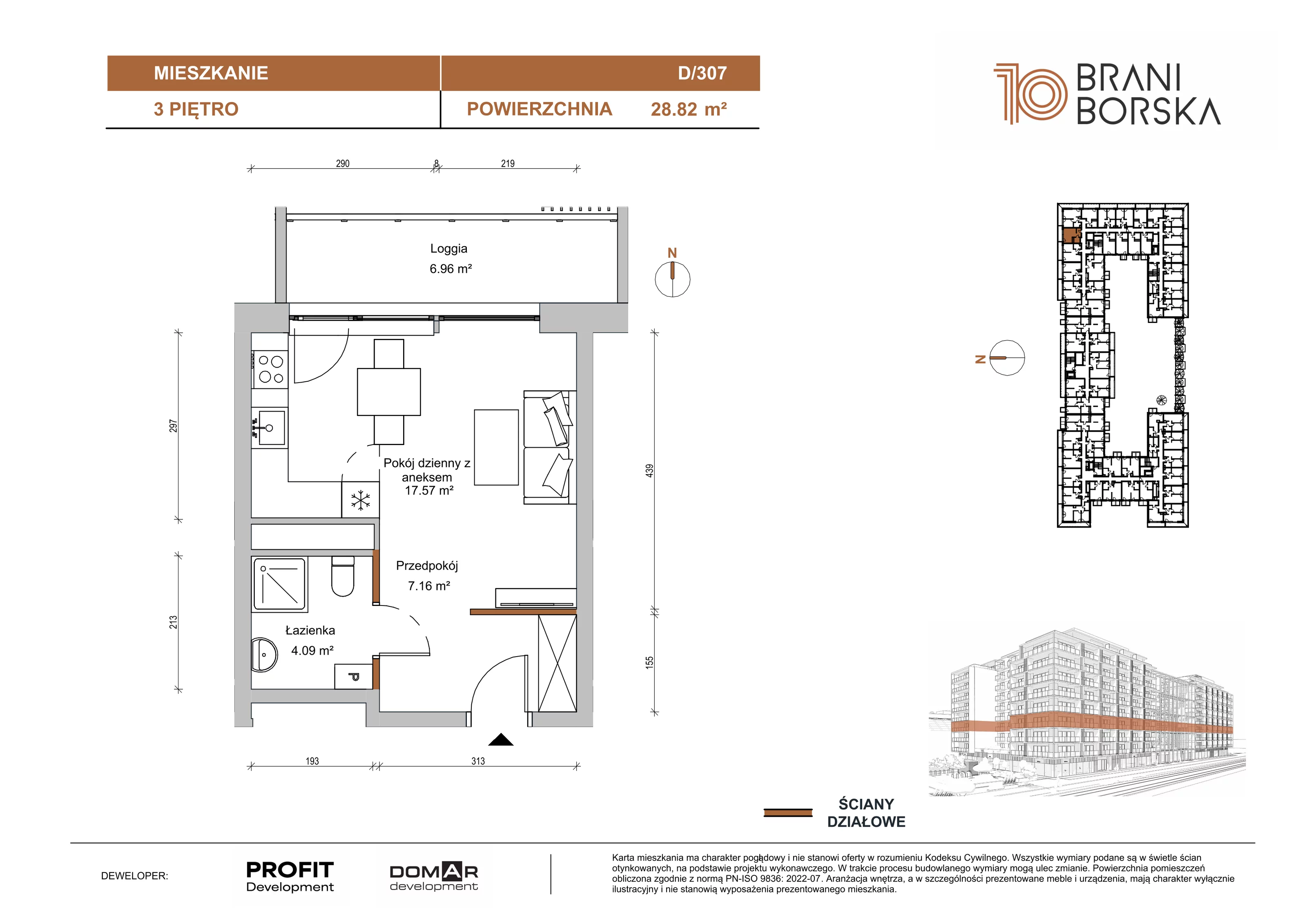 1 pokój, apartament 28,82 m², piętro 3, oferta nr BN10/D/307, Braniborska 10 , Wrocław, Stare Miasto, Śródmieście, ul. Braniborska 10E