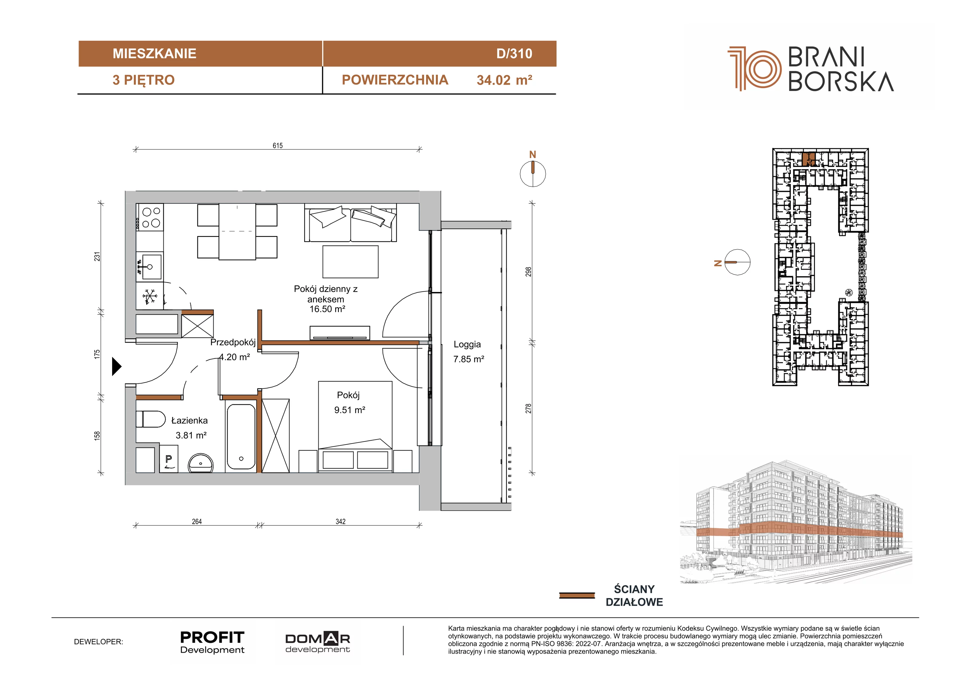 2 pokoje, apartament 34,02 m², piętro 3, oferta nr BN10/D/310, Braniborska 10 , Wrocław, Stare Miasto, Śródmieście, ul. Braniborska 10E