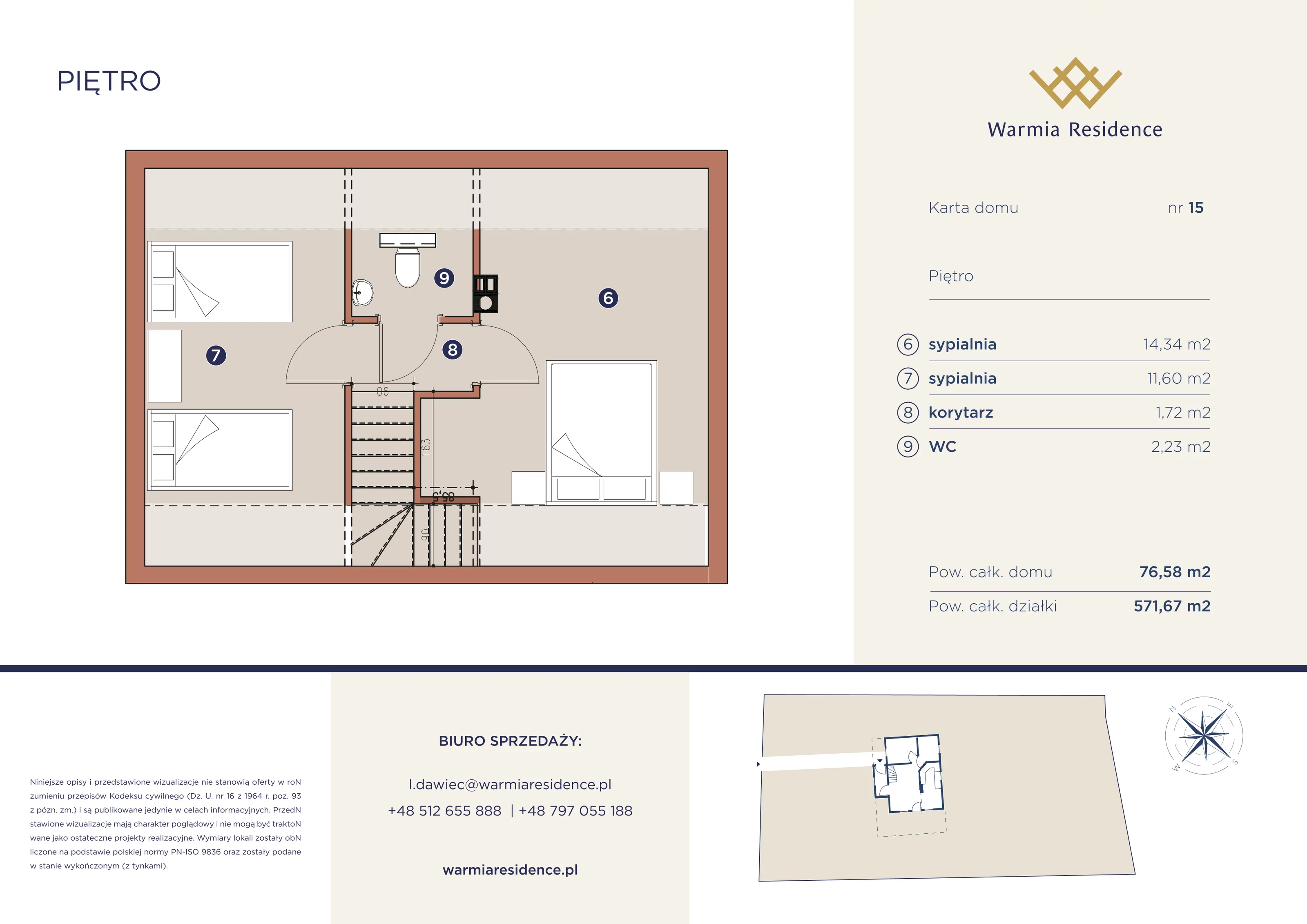 Dom i rezydencja 76,58 m², oferta nr 15, Warmia Residence, Woryty, Al. Bukowa