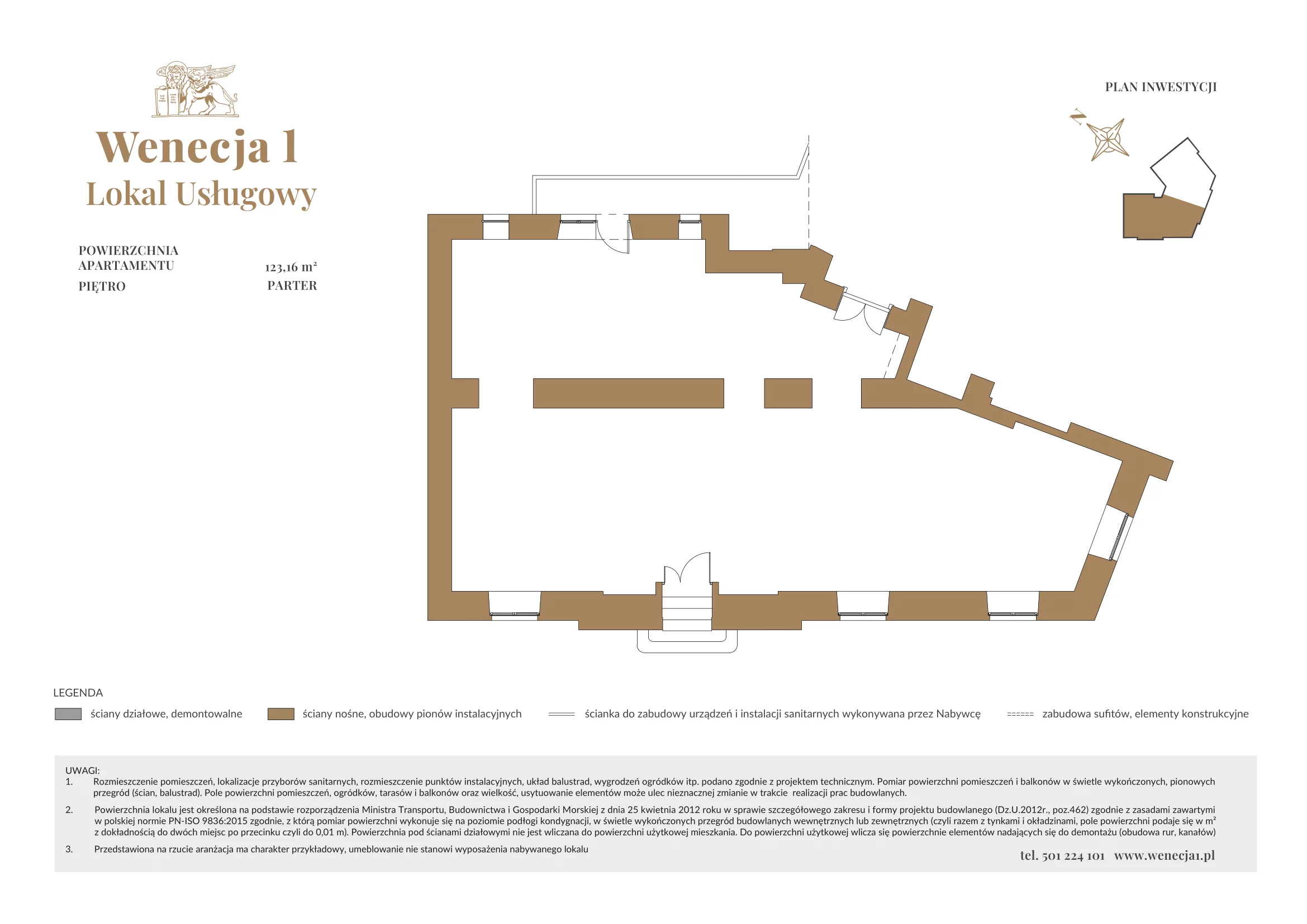 Lokal użytkowy 125,84 m², oferta nr LU1, Wenecja 1 - lokale usługowe, Kraków, Stare Miasto, Piasek, ul. Wenecja / Garncarska