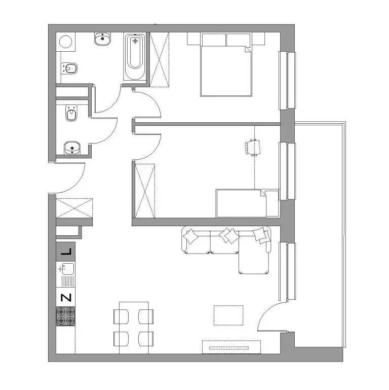 Mieszkanie 66,60 m², piętro 2, oferta nr M23, Nowe Sady 85, Łódź, ul. Nowe Sady 85