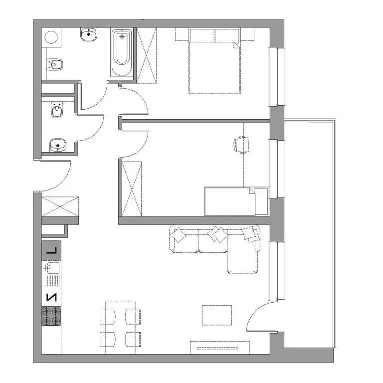 Mieszkanie 66,62 m², piętro 3, oferta nr M37, Nowe Sady 85, Łódź, ul. Nowe Sady 85