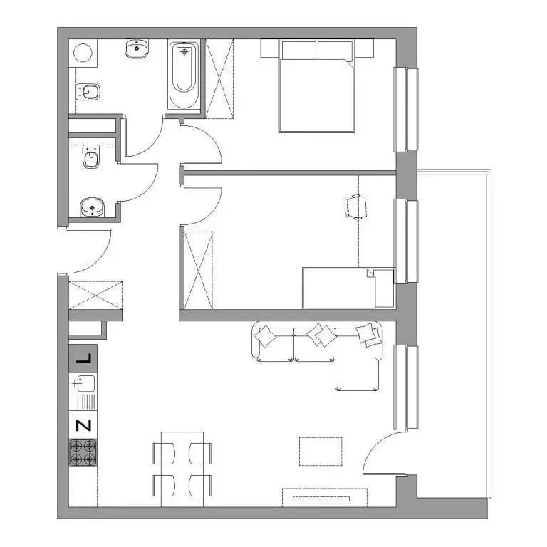 Mieszkanie 66,53 m², piętro 4, oferta nr M51, Nowe Sady 85, Łódź, ul. Nowe Sady 85