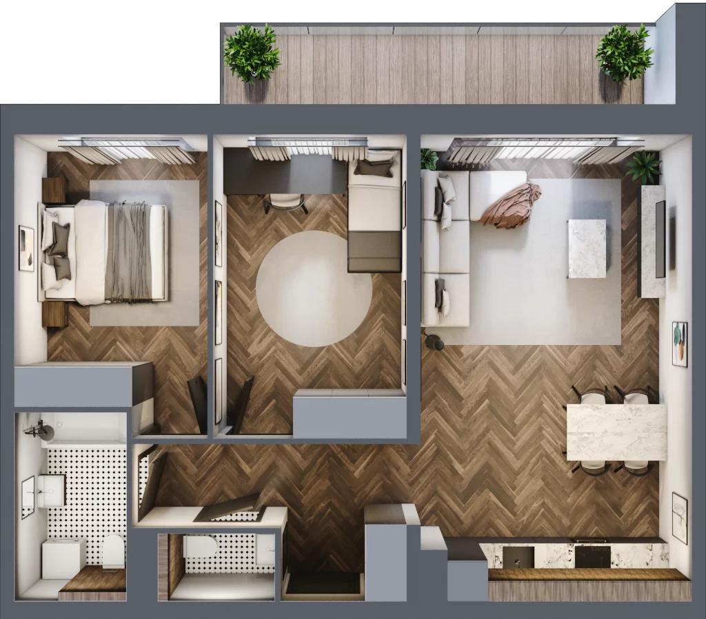 3 pokoje, mieszkanie 66,60 m², piętro 2, oferta nr M23, Nowe Sady 85, Łódź, Polesie, ul. Nowe Sady 85