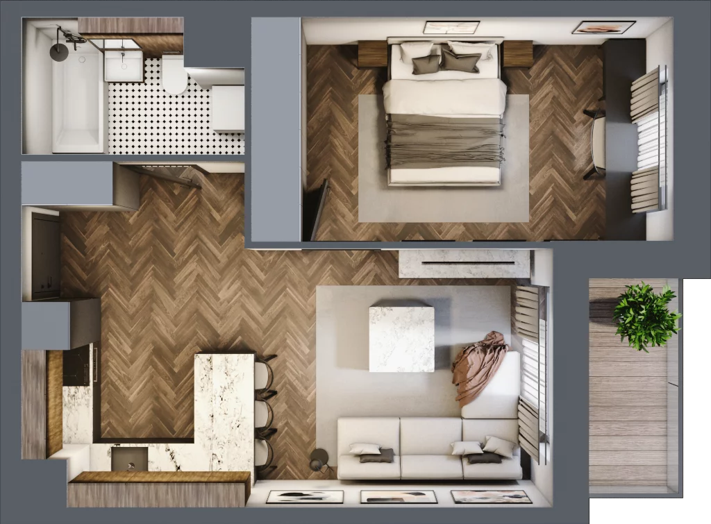 2 pokoje, mieszkanie 43,17 m², piętro 2, oferta nr M26, Nowe Sady 85, Łódź, Polesie, ul. Nowe Sady 85