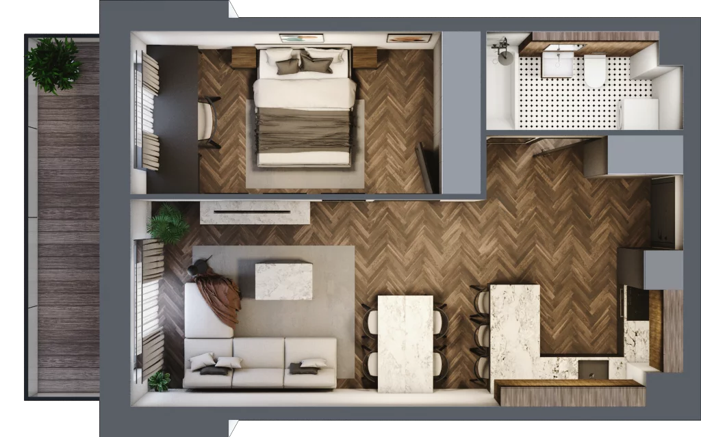 2 pokoje, mieszkanie 47,05 m², piętro 3, oferta nr M36, Nowe Sady 85, Łódź, Polesie, ul. Nowe Sady 85
