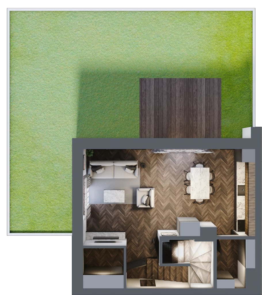 4 pokoje, mieszkanie 90,12 m², parter, oferta nr 1B, Zielone Kolumny, Łódź, Górna, Wiskitno, ul. Kolumny 