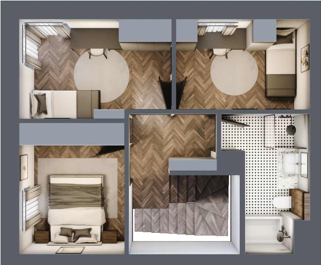 4 pokoje, mieszkanie 90,12 m², parter, oferta nr 1B, Zielone Kolumny, Łódź, Górna, Wiskitno, ul. Kolumny 