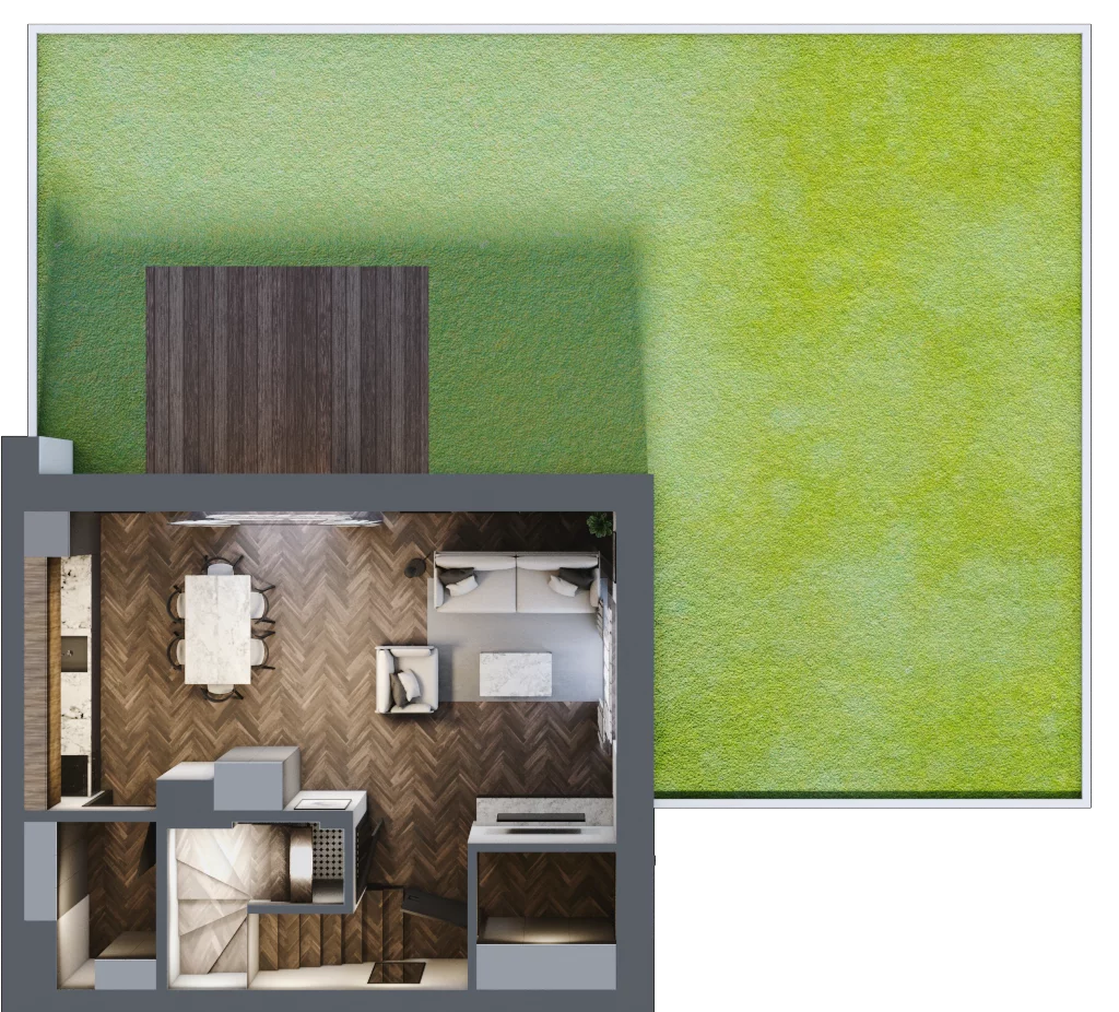 4 pokoje, mieszkanie 89,94 m², parter, oferta nr 2B, Zielone Kolumny, Łódź, Górna, Wiskitno, ul. Kolumny 
