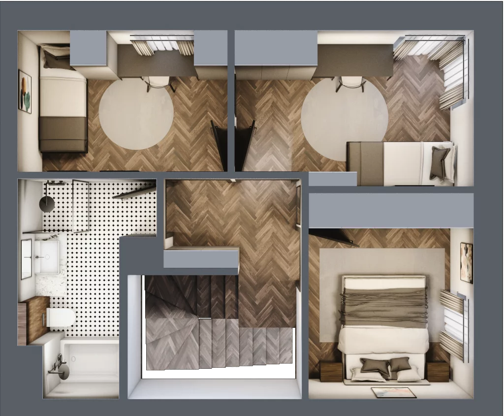 4 pokoje, mieszkanie 89,94 m², parter, oferta nr 2B, Zielone Kolumny, Łódź, Górna, Wiskitno, ul. Kolumny 