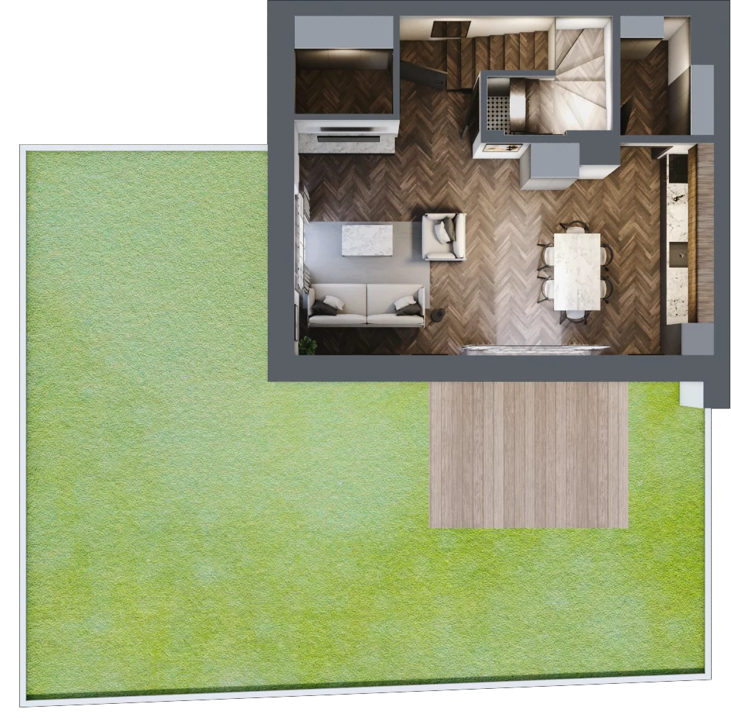 4 pokoje, mieszkanie 89,45 m², parter, oferta nr 9A, Zielone Kolumny, Łódź, Górna, Wiskitno, ul. Kolumny 