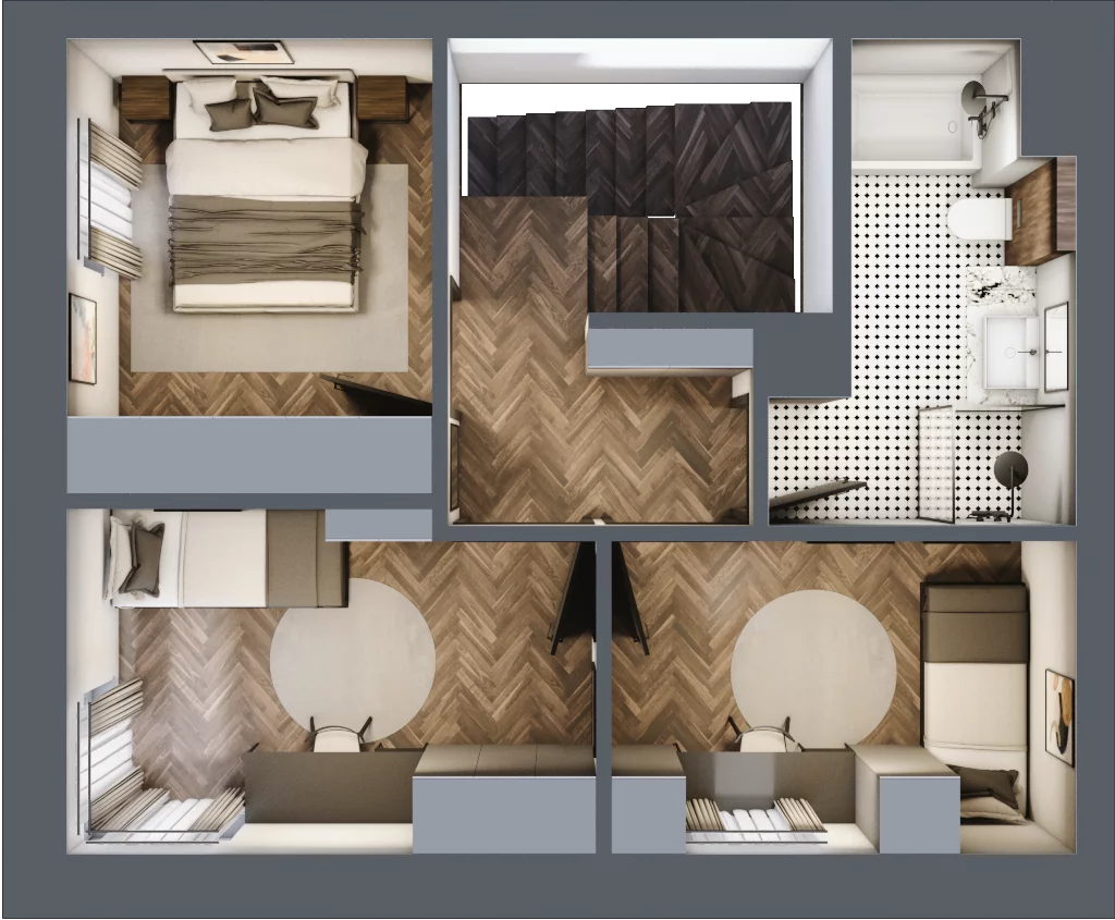 4 pokoje, mieszkanie 89,45 m², parter, oferta nr 9A, Zielone Kolumny, Łódź, Górna, Wiskitno, ul. Kolumny 