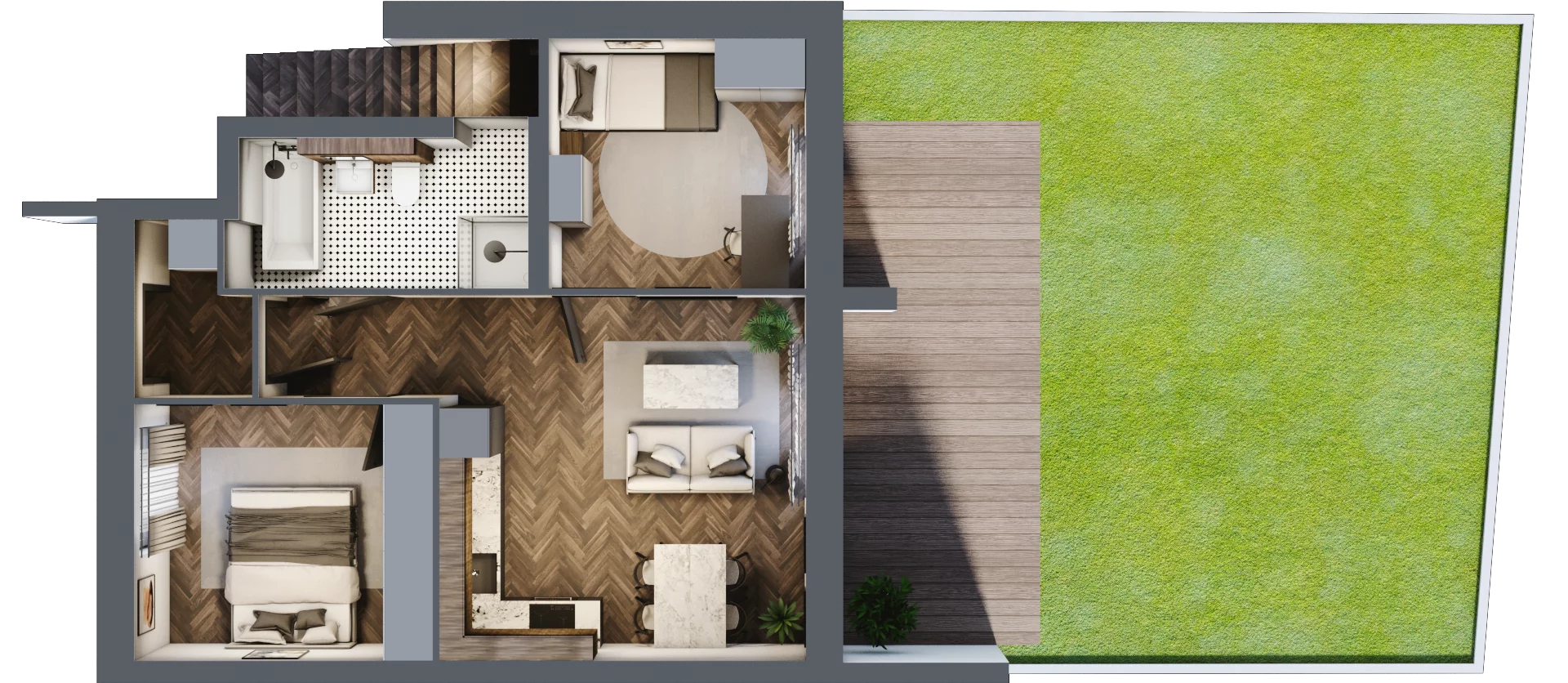 3 pokoje, mieszkanie 53,39 m², parter, oferta nr M11, Osiedle Zygmunta, Łódź, Górna, ul. Zygmunta 140