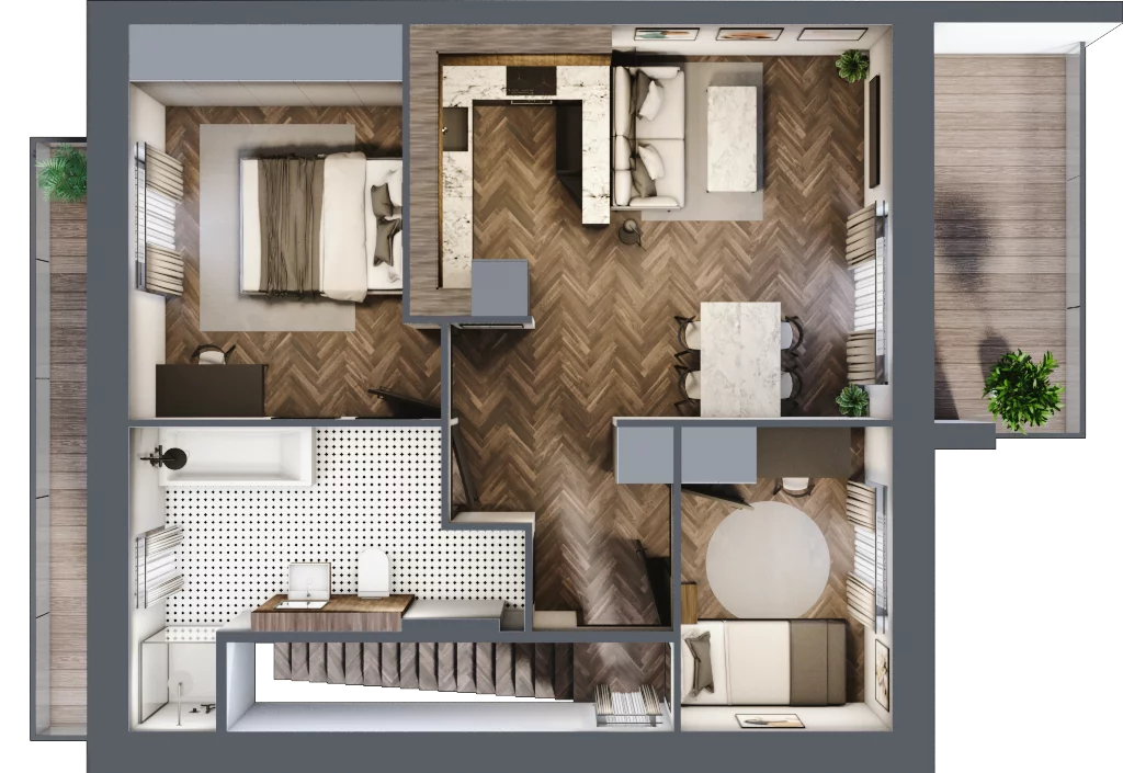 3 pokoje, mieszkanie 60,13 m², piętro 1, oferta nr M5, Osiedle Zygmunta, Łódź, Górna, ul. Zygmunta 140