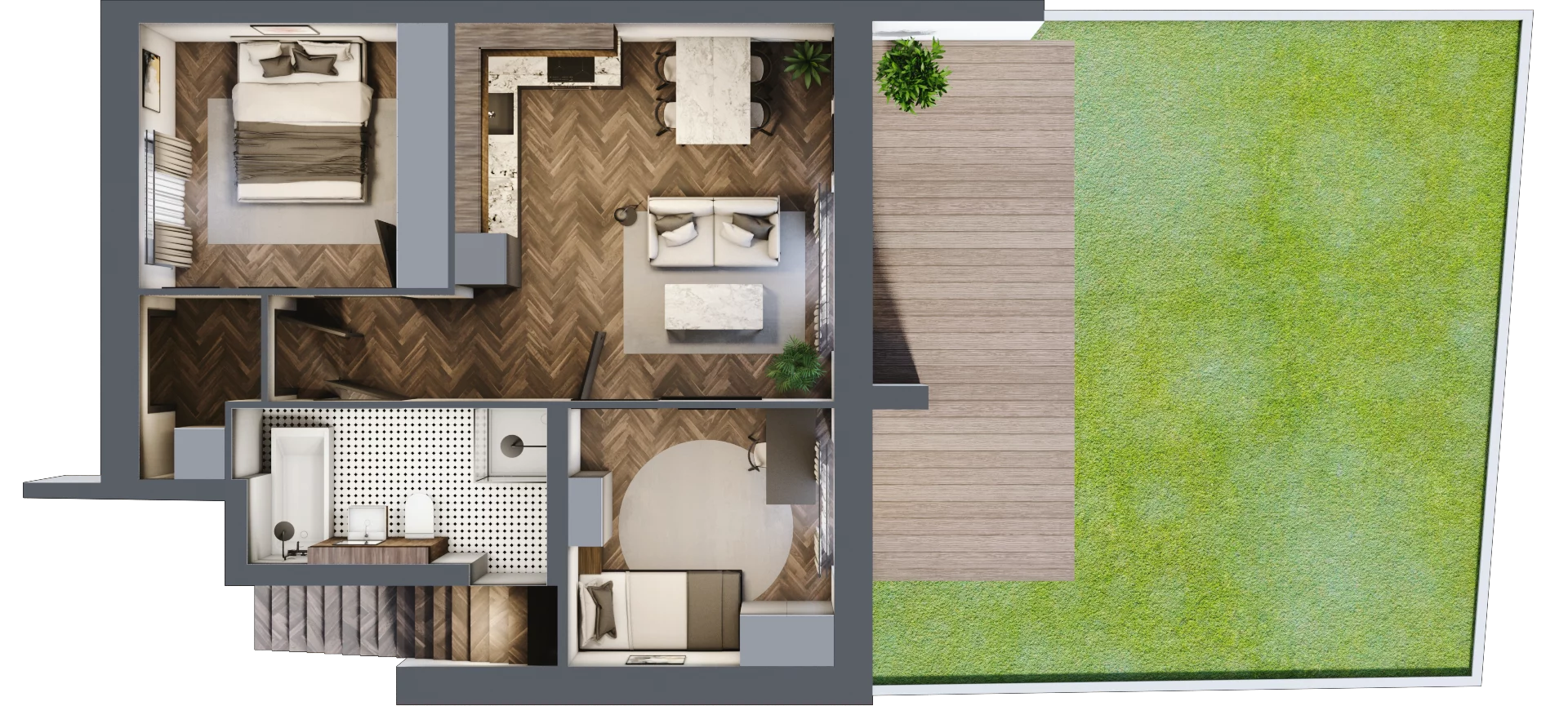 3 pokoje, mieszkanie 53,20 m², parter, oferta nr M10, Osiedle Zygmunta, Łódź, Górna, ul. Zygmunta 140