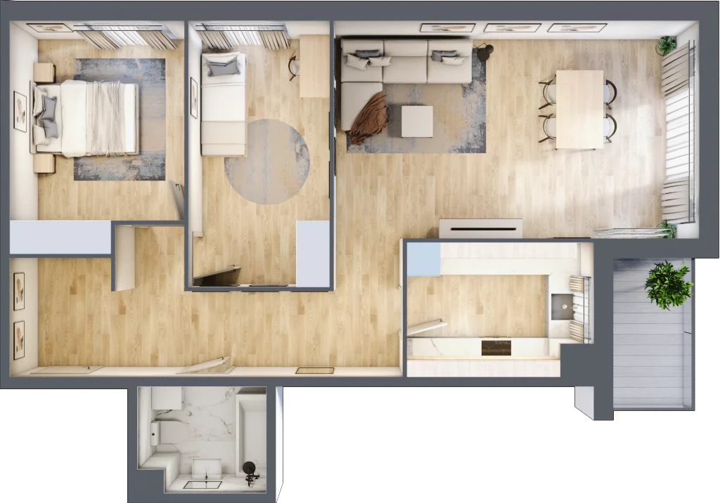 3 pokoje, mieszkanie 76,43 m², piętro 3, oferta nr A/12, Pilotów 21, Gdańsk, Zaspa, Zaspa-Młyniec, ul. Pilotów 21