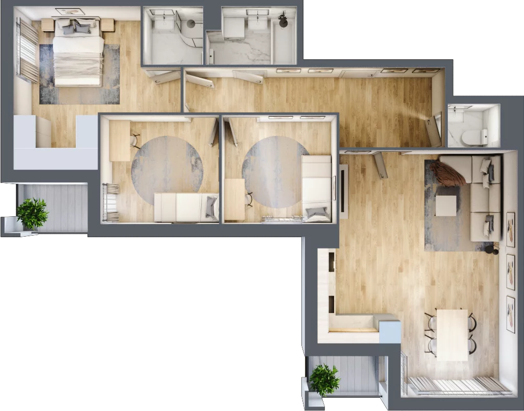 4 pokoje, mieszkanie 86,65 m², piętro 2, oferta nr C/24, Pilotów 21, Gdańsk, Zaspa, Zaspa-Młyniec, ul. Pilotów 21