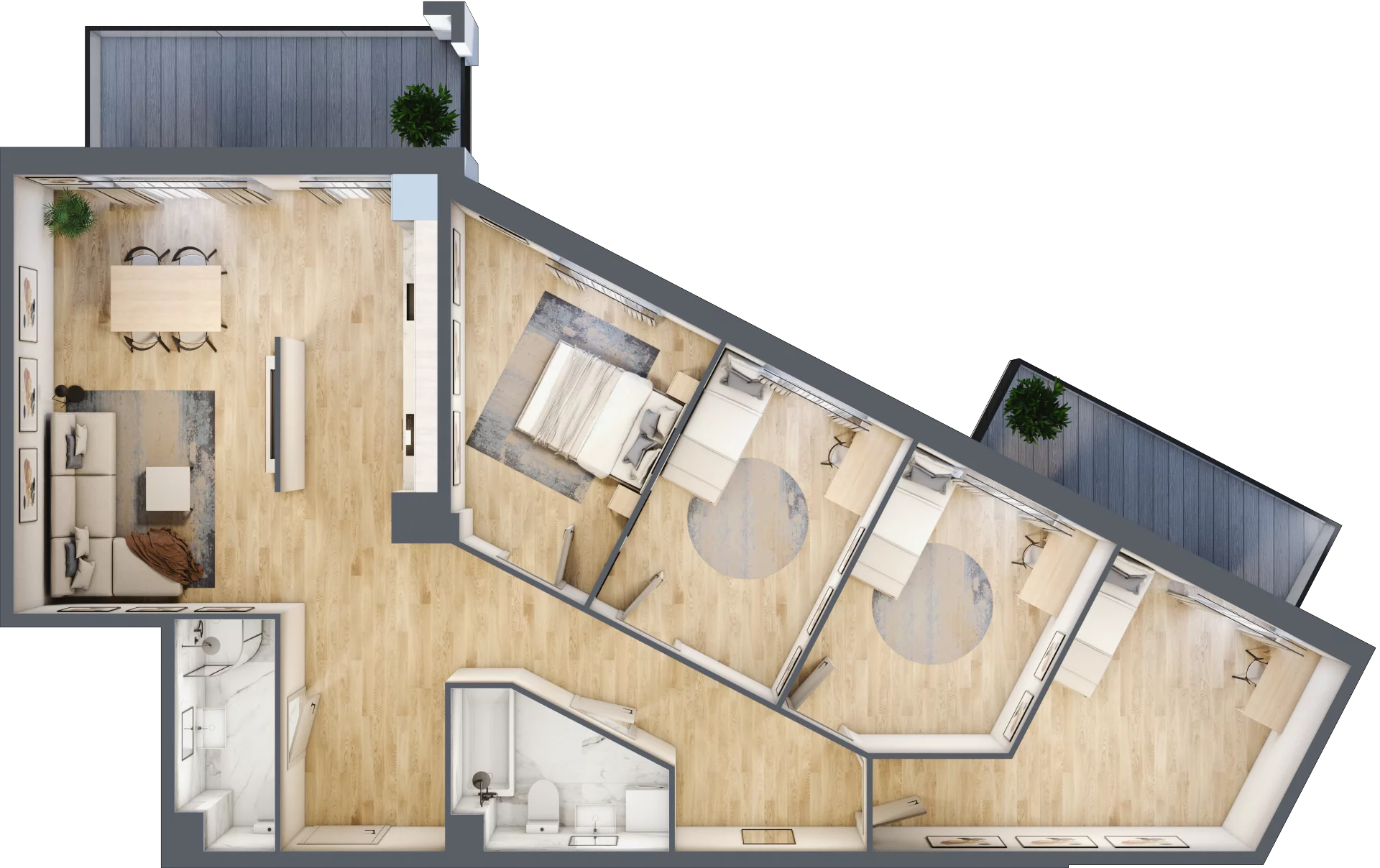 5 pokoi, mieszkanie 100,70 m², piętro 3, oferta nr A/13, Pilotów 21, Gdańsk, Zaspa, Zaspa-Młyniec, ul. Pilotów 21