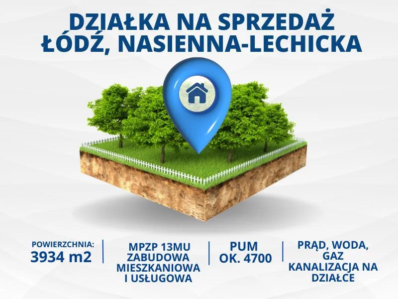 Działka 3 934,00 m², Łódź, Bałuty, Nasienna, Sprzedaż