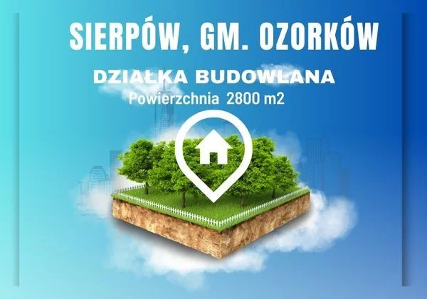 Działka 2 800,00 m², Sierpów, Sprzedaż