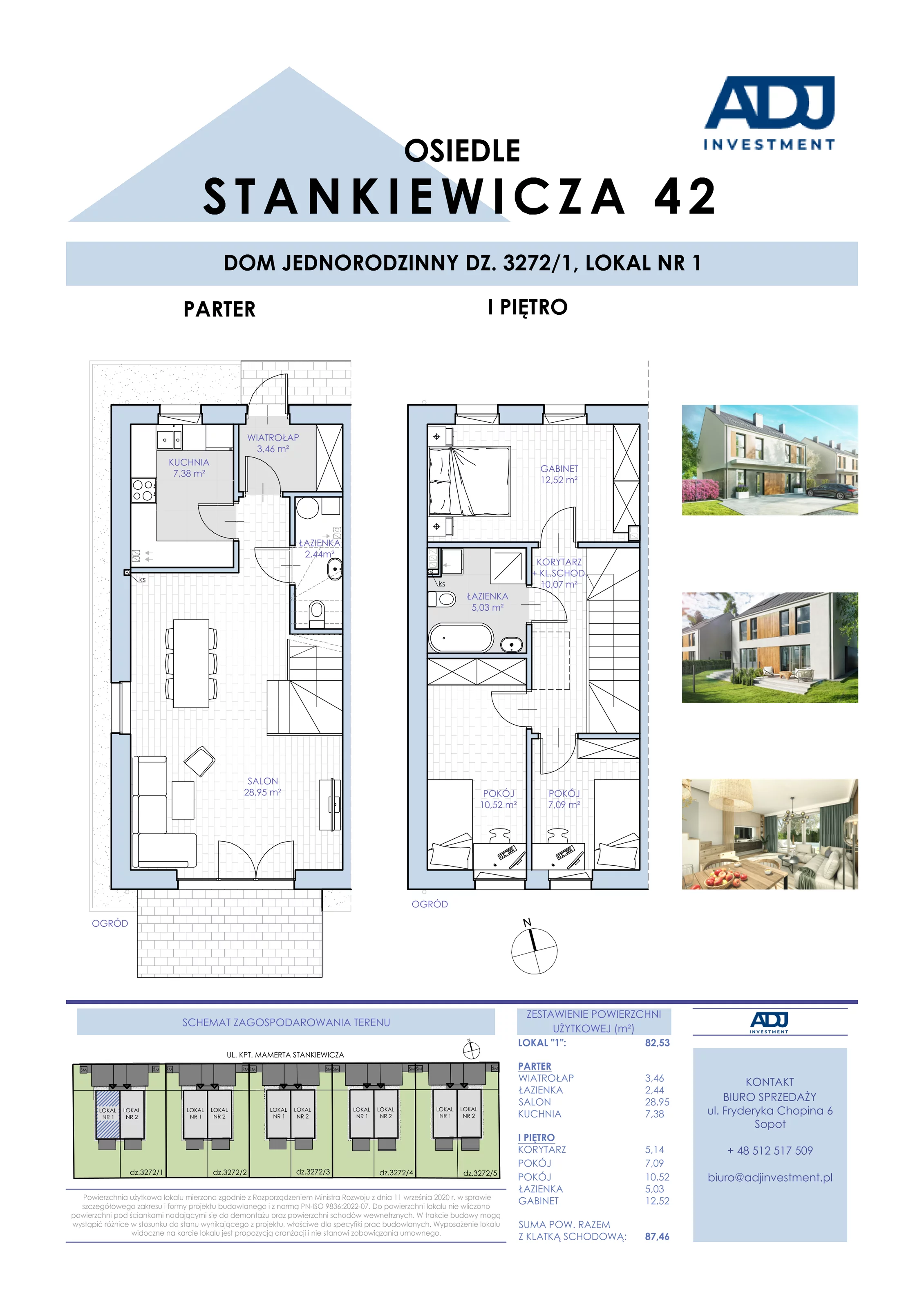 Dom 87,46 m², oferta nr 3272/1.1, Osiedle Stankiewicza 42, Gdynia, Wiczlino, ul. Stankiewicza 42