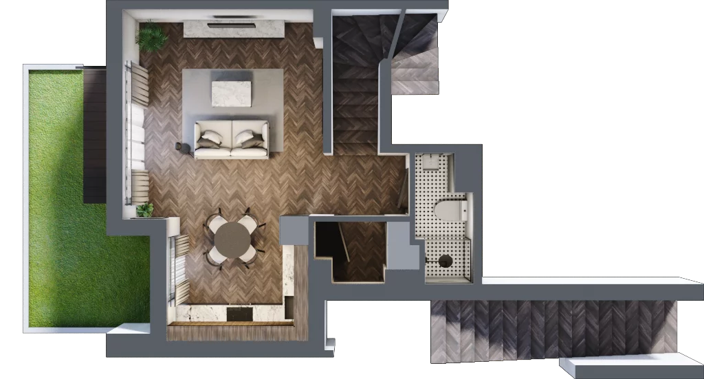 4 pokoje, mieszkanie 69,14 m², piętro 1, oferta nr A4.2, Tarasy Moderno, Kraków, Łagiewniki-Borek Fałęcki, ul. Zbrojarzy