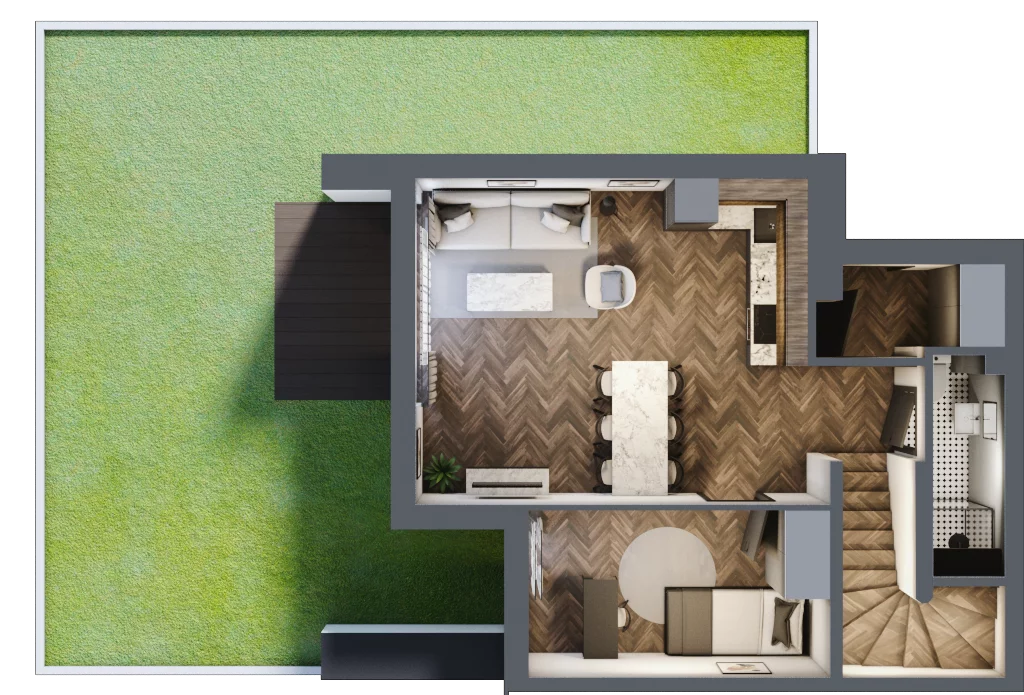 4 pokoje, mieszkanie 74,38 m², parter, oferta nr A7.1, Tarasy Moderno, Kraków, Łagiewniki-Borek Fałęcki, ul. Zbrojarzy