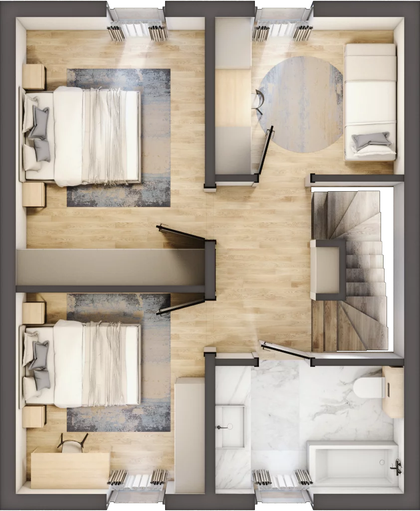 Dom 90,00 m², oferta nr 2B, Warszawskie Mazury, Serock, ul. Franciszka Marii Lanciego