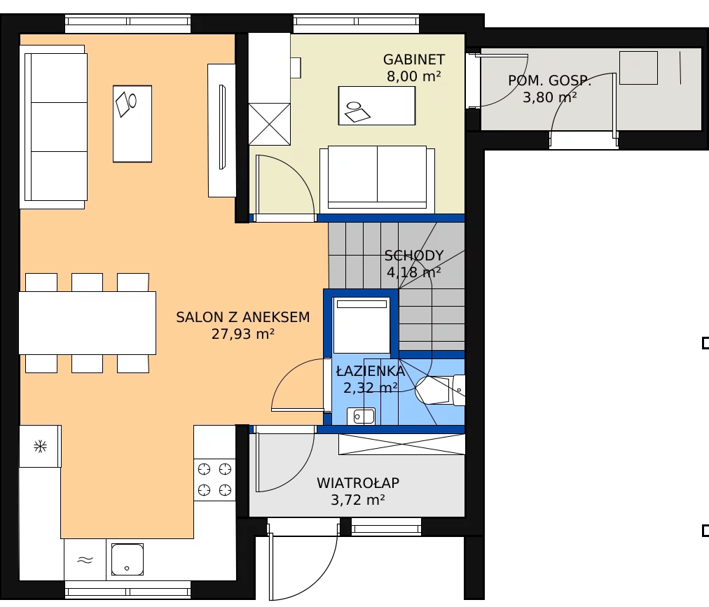 Zalety domu 90 m², 9B