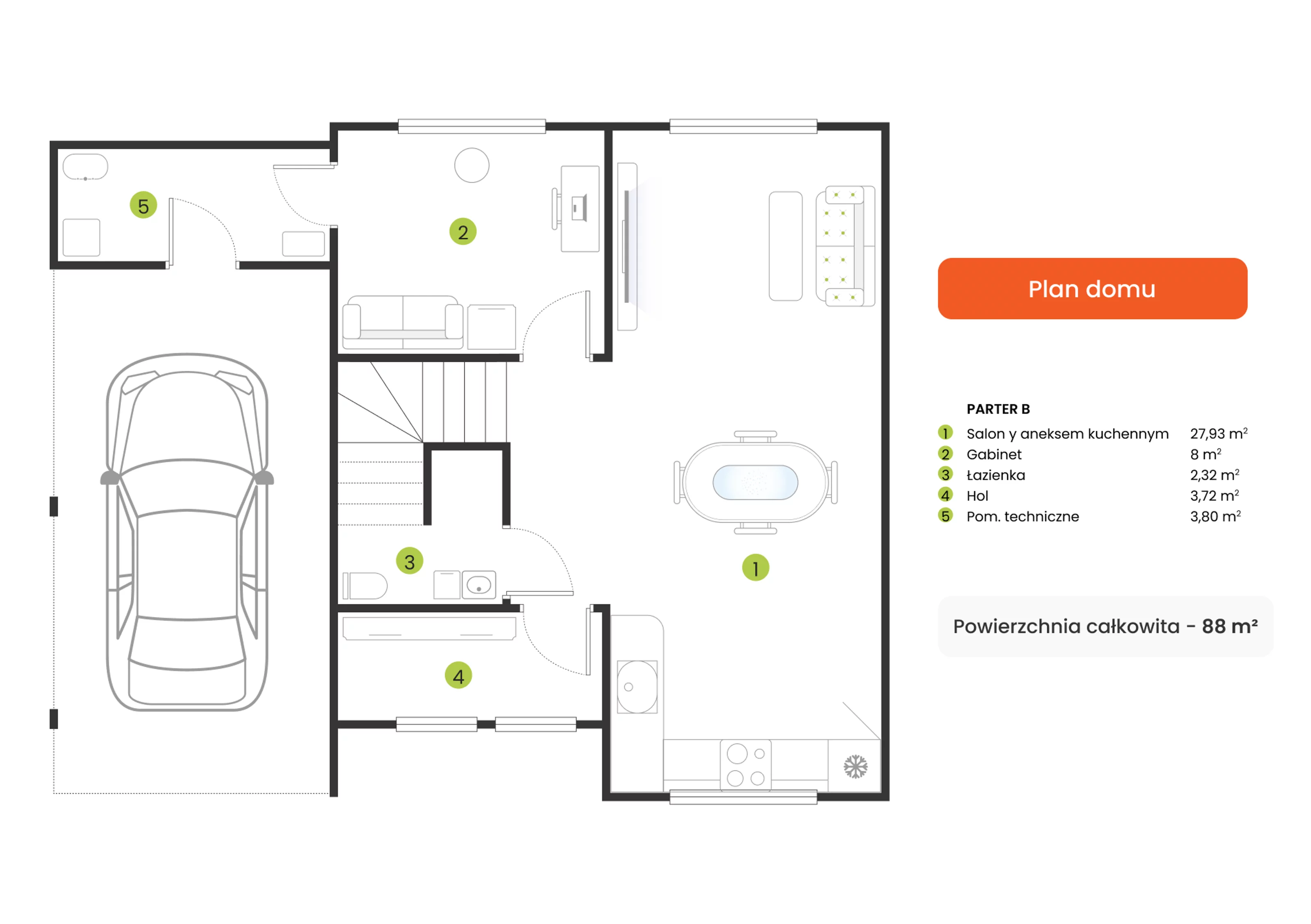 Dom 88,00 m², oferta nr 1, Leśna Przystań, Piotrkowice, ul. Tarczyńska