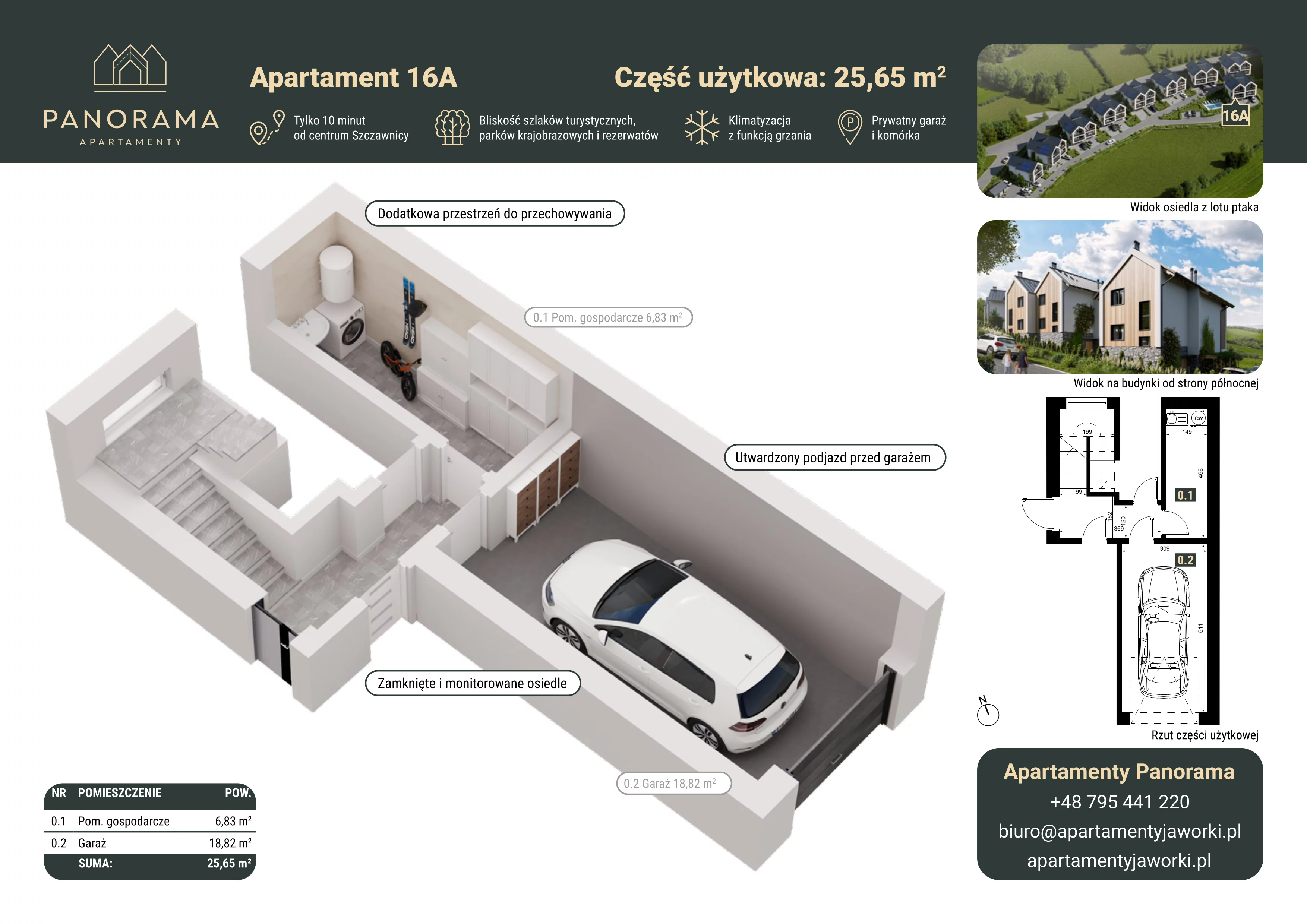 Apartament 79,27 m², parter, oferta nr 16A, Apartamenty Panorama, Jaworki, ul. Biała Woda