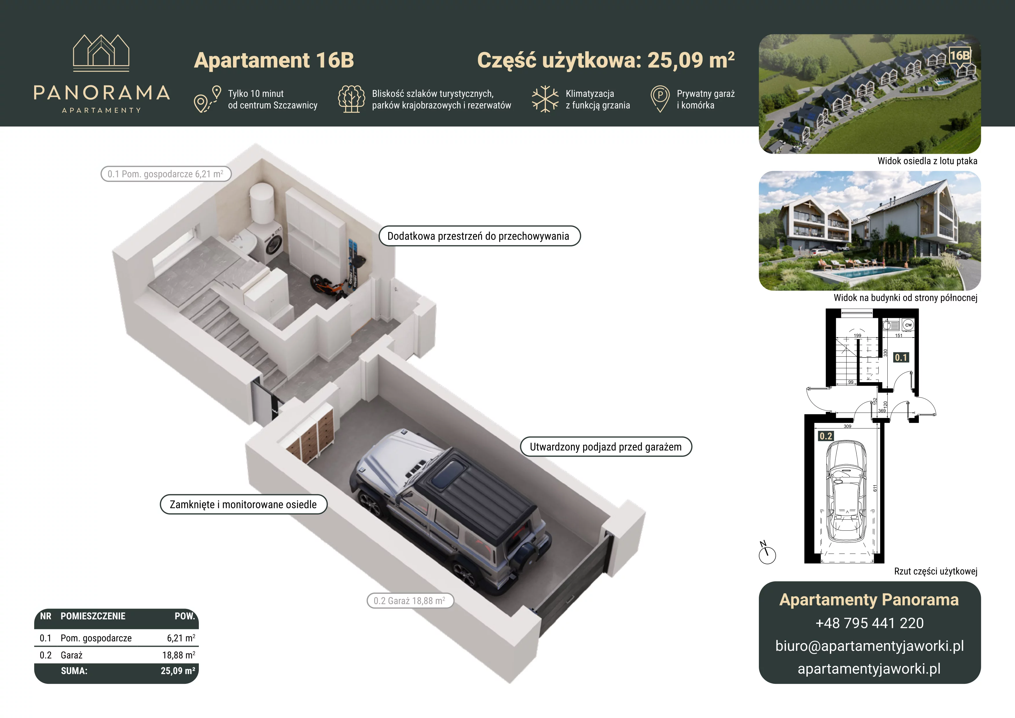 Apartament 77,93 m², piętro 1, oferta nr 16B, Apartamenty Panorama, Jaworki, ul. Biała Woda