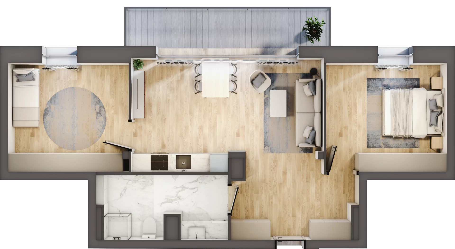 3 pokoje, apartament 68,93 m², piętro 3, oferta nr A10, Polanica Living, Polanica-Zdrój, ul. Bystrzycka