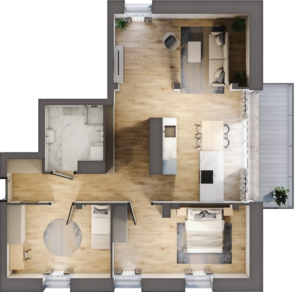 3 pokoje, apartament 86,54 m², piętro 3, oferta nr A11, Polanica Living, Polanica-Zdrój, ul. Bystrzycka