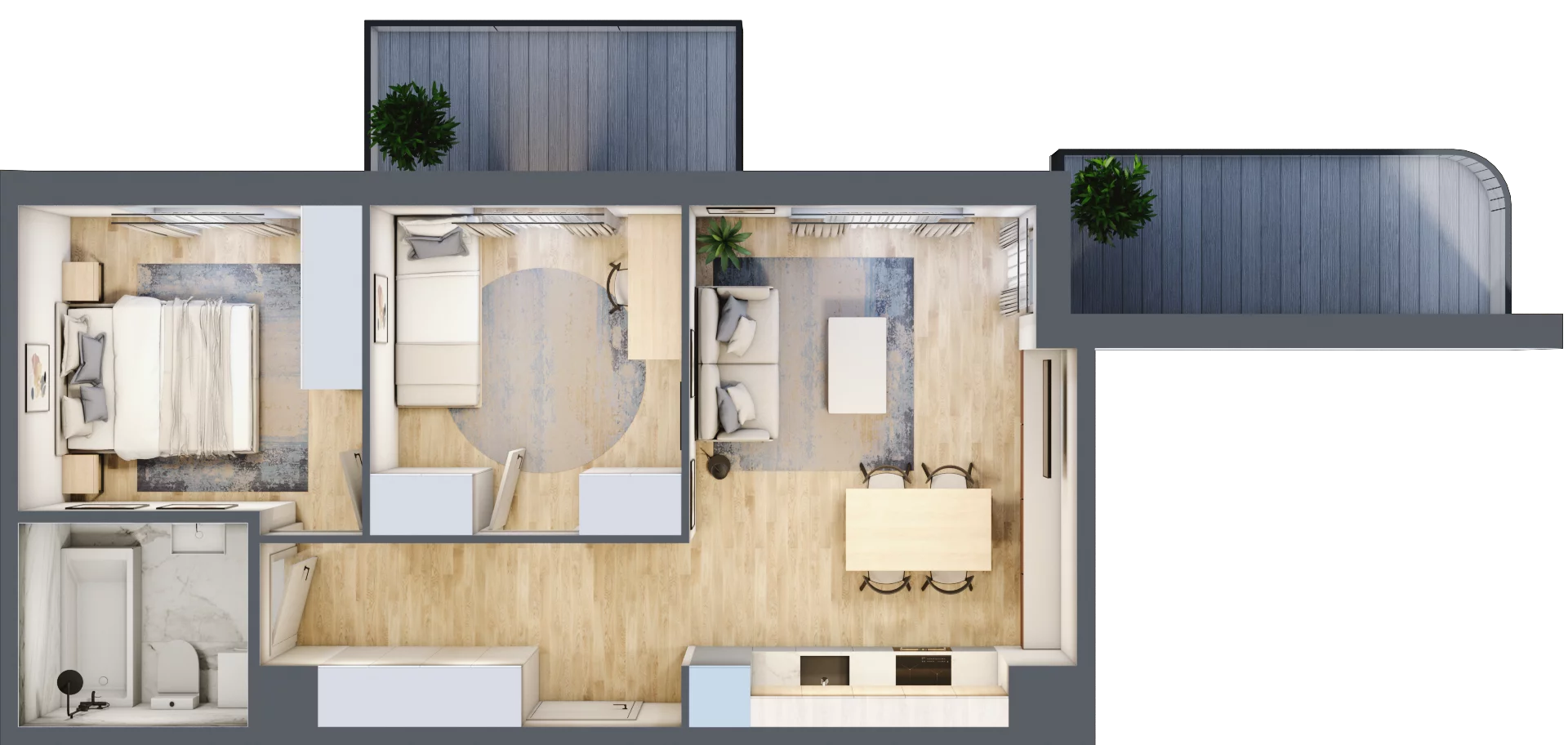 3 pokoje, mieszkanie 49,38 m², piętro 2, oferta nr 38, Villa Duninów, Warszawa, Białołęka, Henryków, ul. Duninów 7