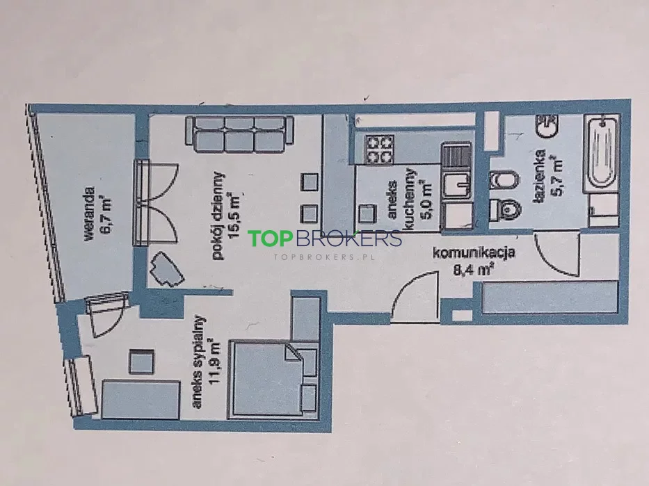 2 pokoje, mieszkanie 53,00 m², piętro 18, oferta nr , TB#103904, Warszawa, Aleja Jana Pawła Ii